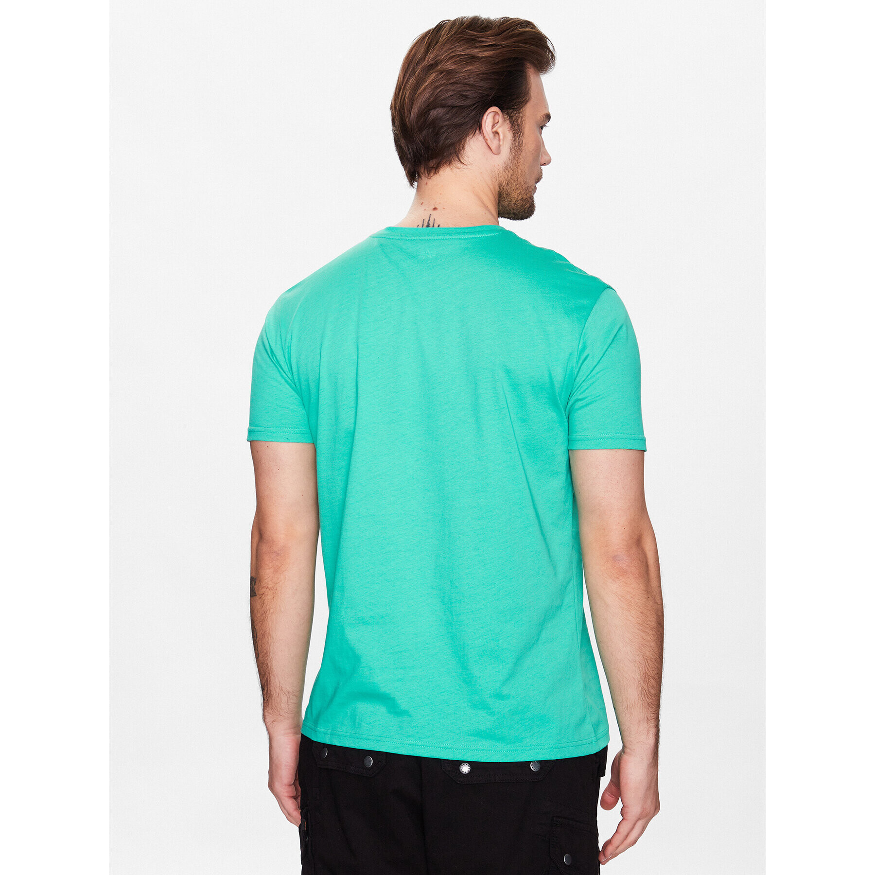 Alpha Industries T-Shirt Basic T Small Logo 188505 Zelená Regular Fit - Pepit.cz