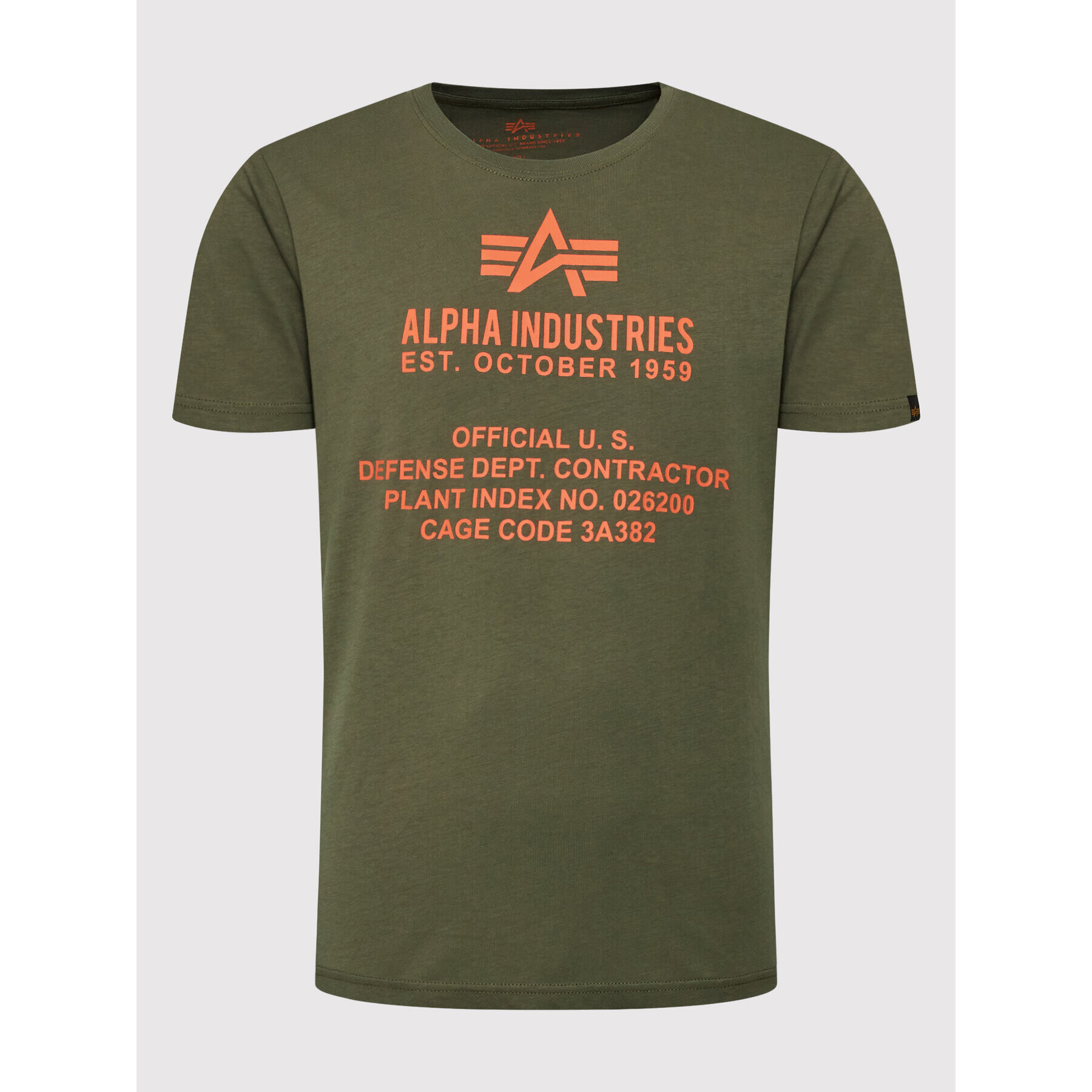 Alpha Industries T-Shirt Fundamental 118509 Zelená Regular Fit - Pepit.cz