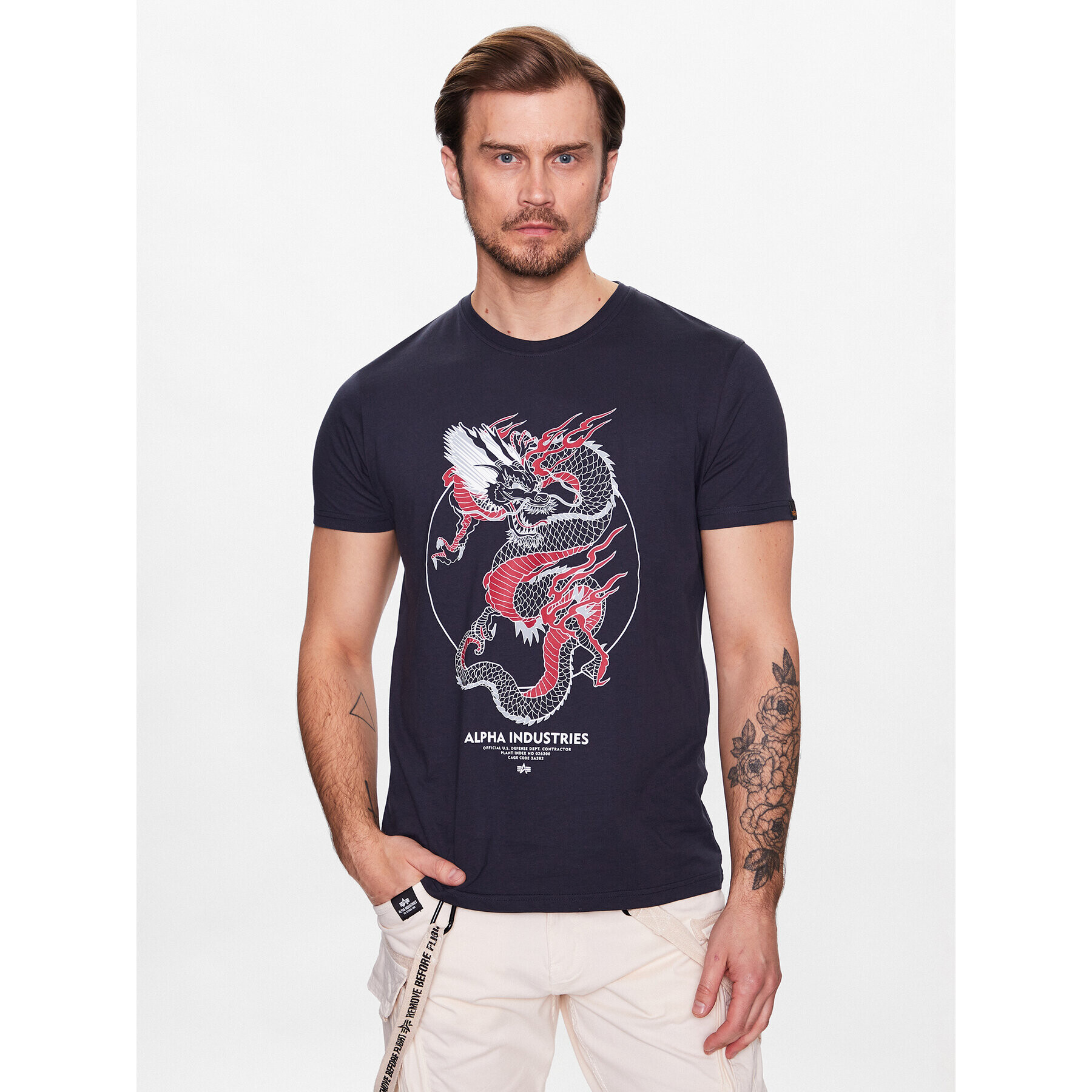 Alpha Industries T-Shirt Heratage Dragon T Modrá Regular Fit - Pepit.cz