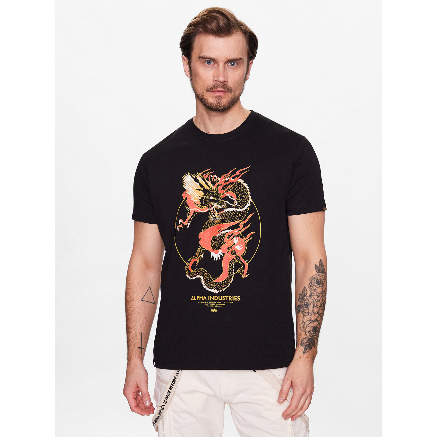 Alpha Industries T-Shirt Heritage Dragon T Černá Regular Fit - Pepit.cz