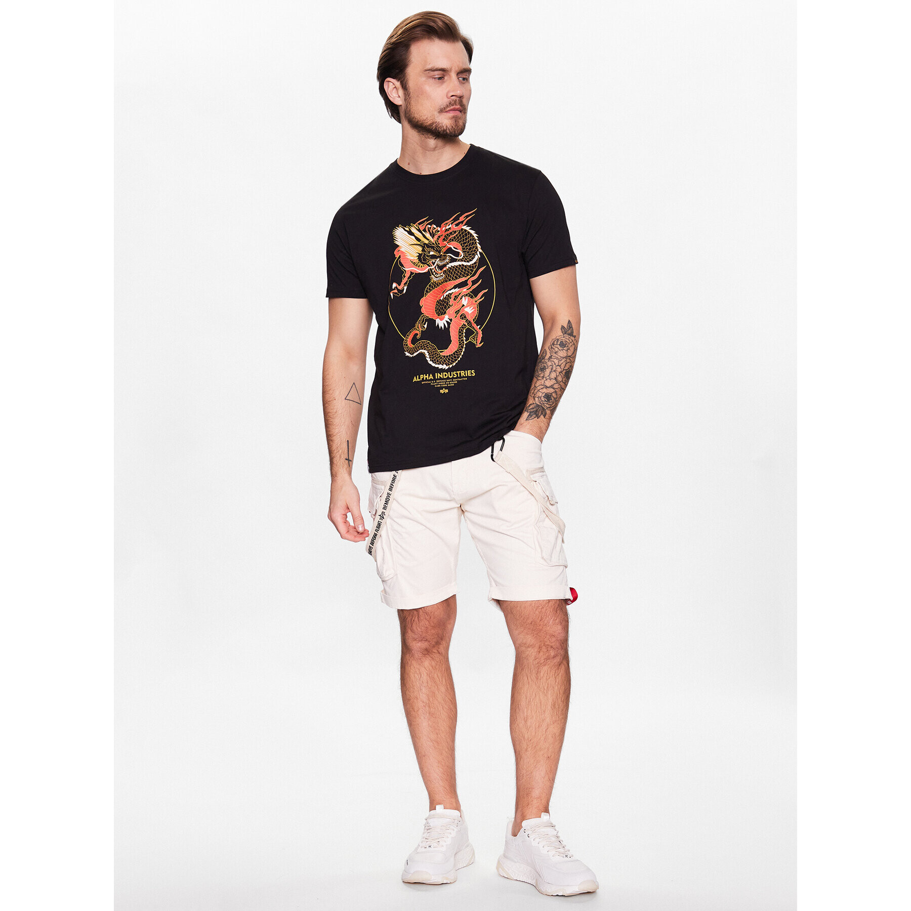 Alpha Industries T-Shirt Heritage Dragon T Černá Regular Fit - Pepit.cz