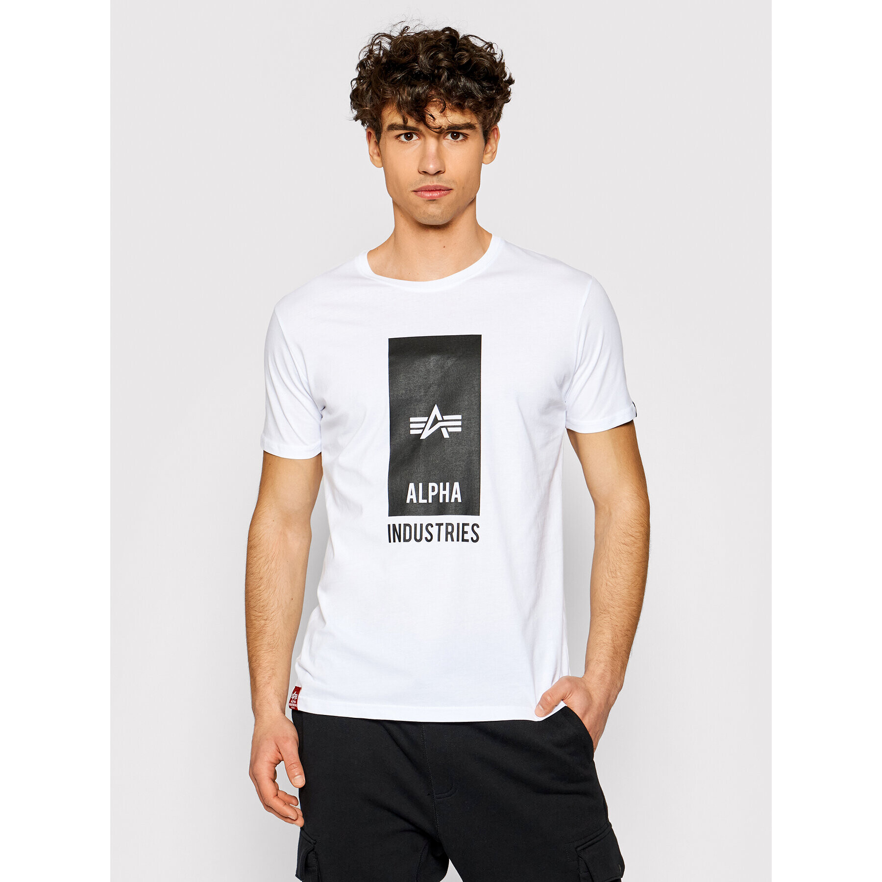 Alpha Industries T-Shirt Logo 126547 Bílá Regular Fit - Pepit.cz