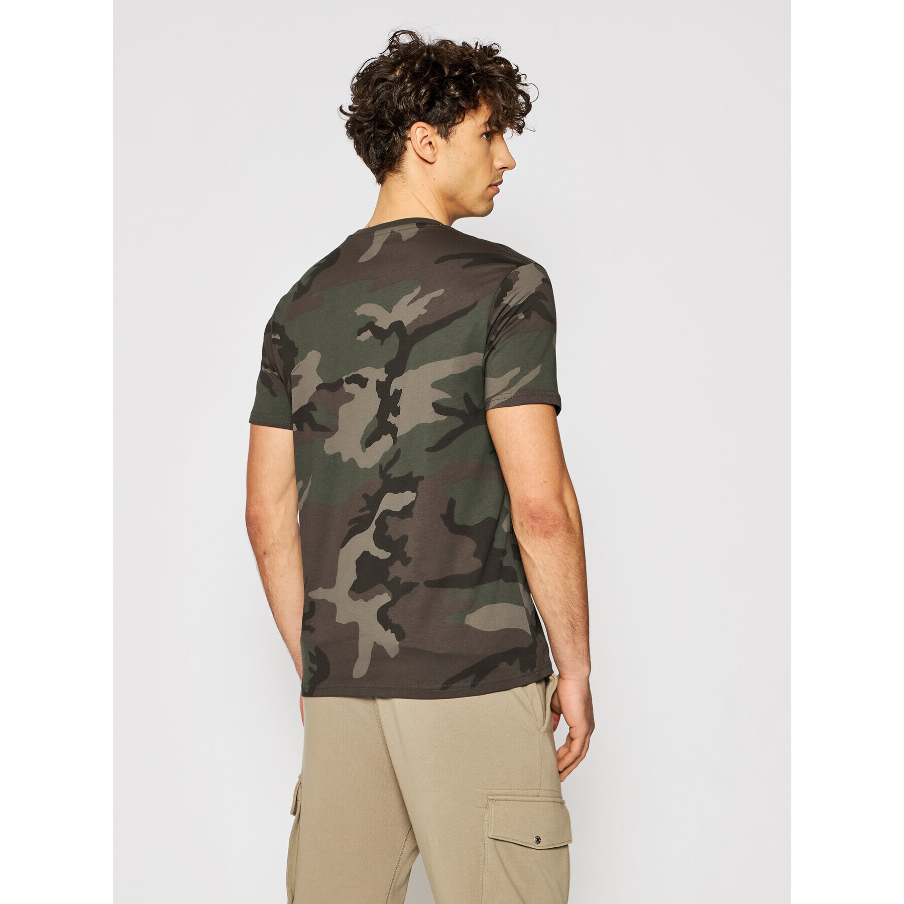 Alpha Industries T-Shirt Logo 126547C Zelená Regular Fit - Pepit.cz