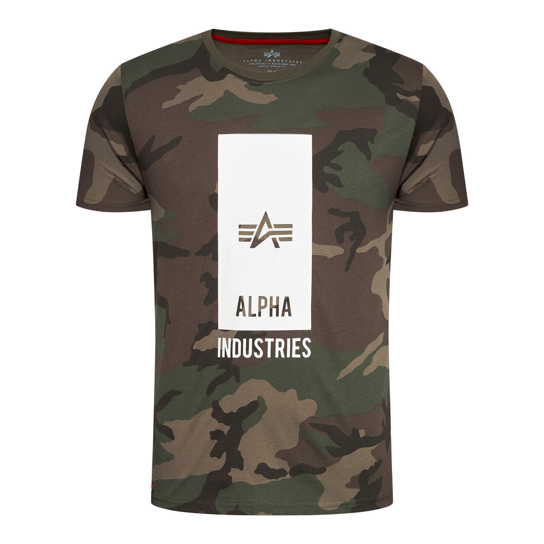 Alpha Industries T-Shirt Logo 126547C Zelená Regular Fit - Pepit.cz