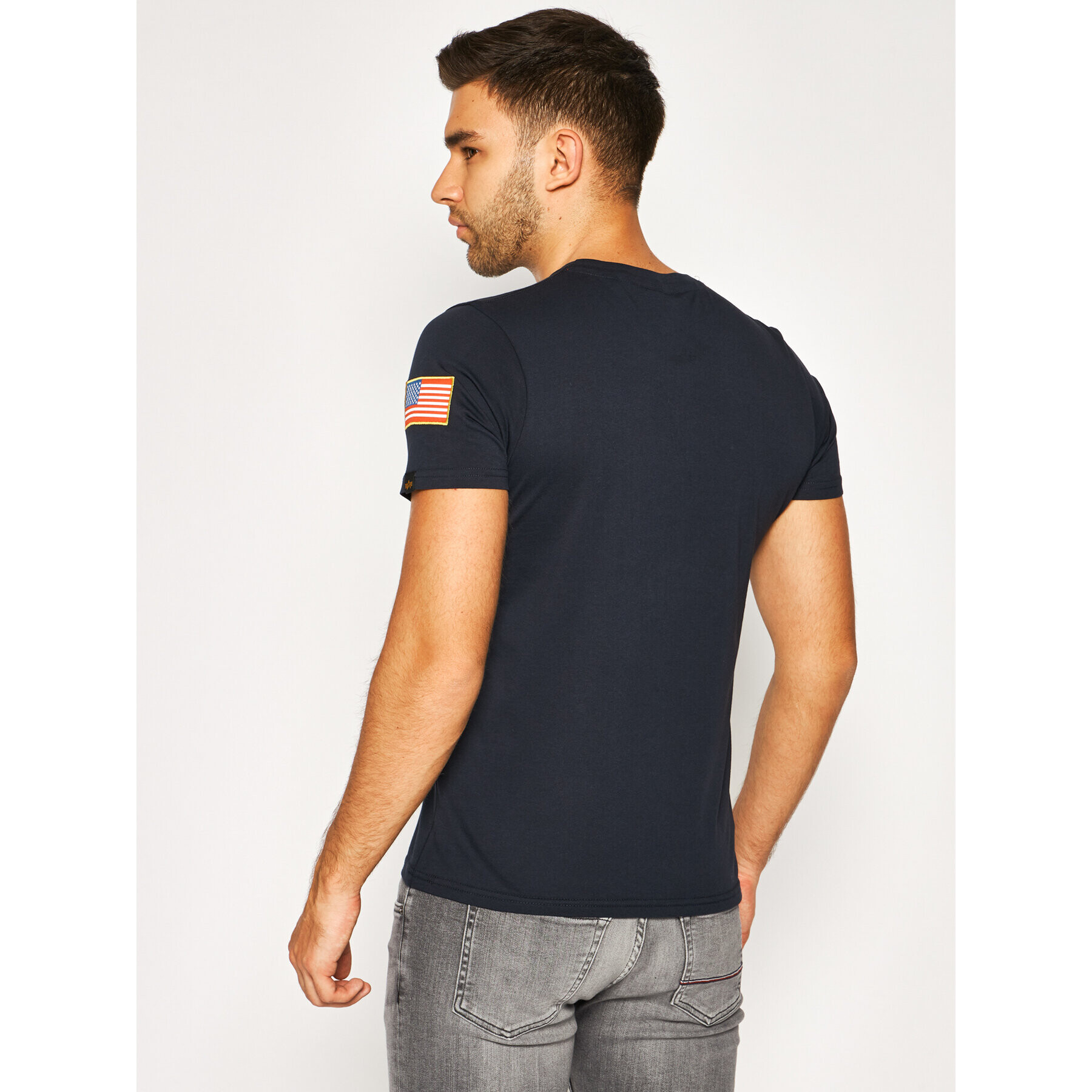 Alpha Industries T-Shirt NASA 176506 Tmavomodrá Regular Fit - Pepit.cz