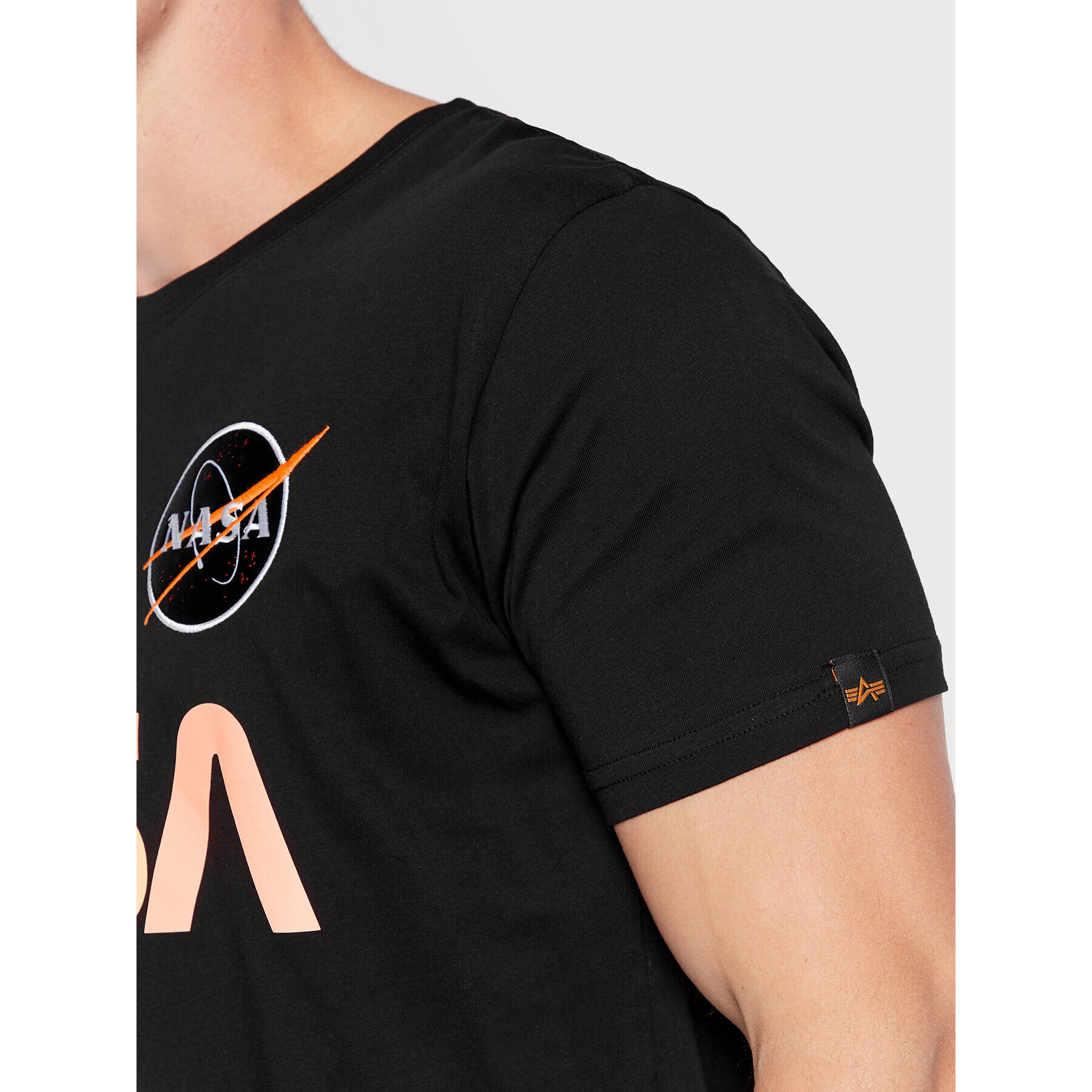 Alpha Industries T-Shirt Nasa Reflective 178501 Černá Regular Fit - Pepit.cz