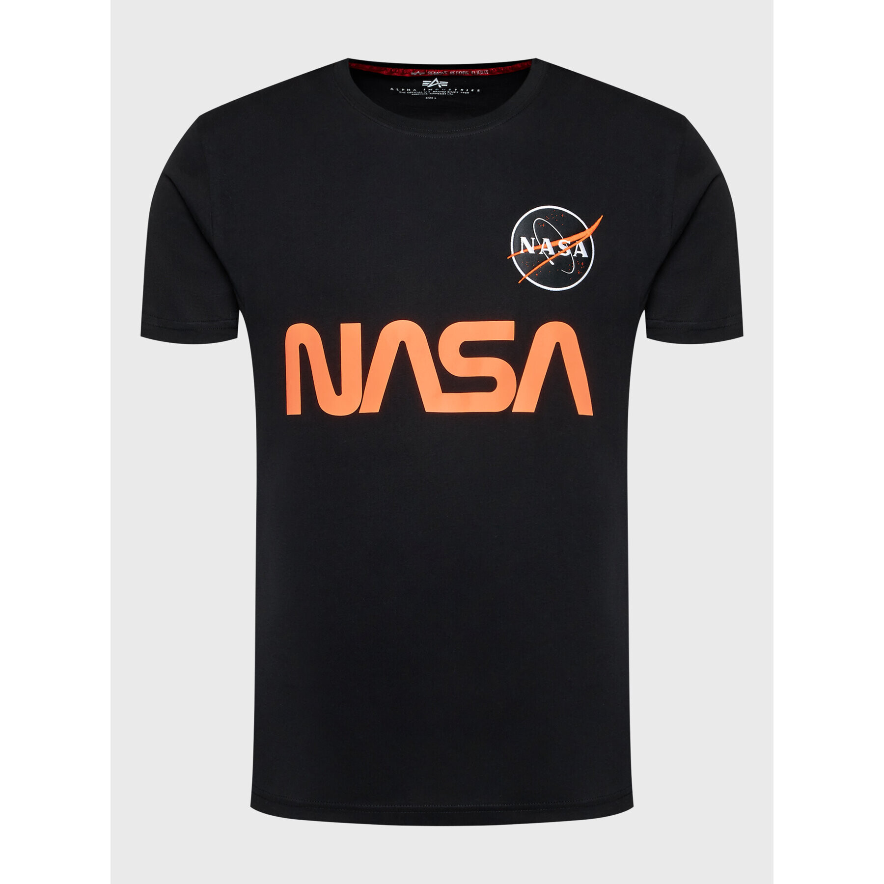 Alpha Industries T-Shirt Nasa Reflective 178501 Černá Regular Fit - Pepit.cz