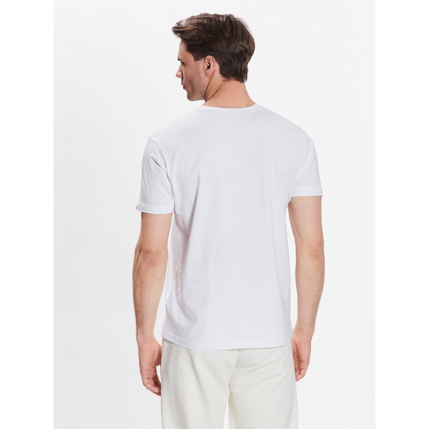 Alpha Industries T-Shirt Rainbow Reflective Label T 126501RR Bílá Regular Fit - Pepit.cz