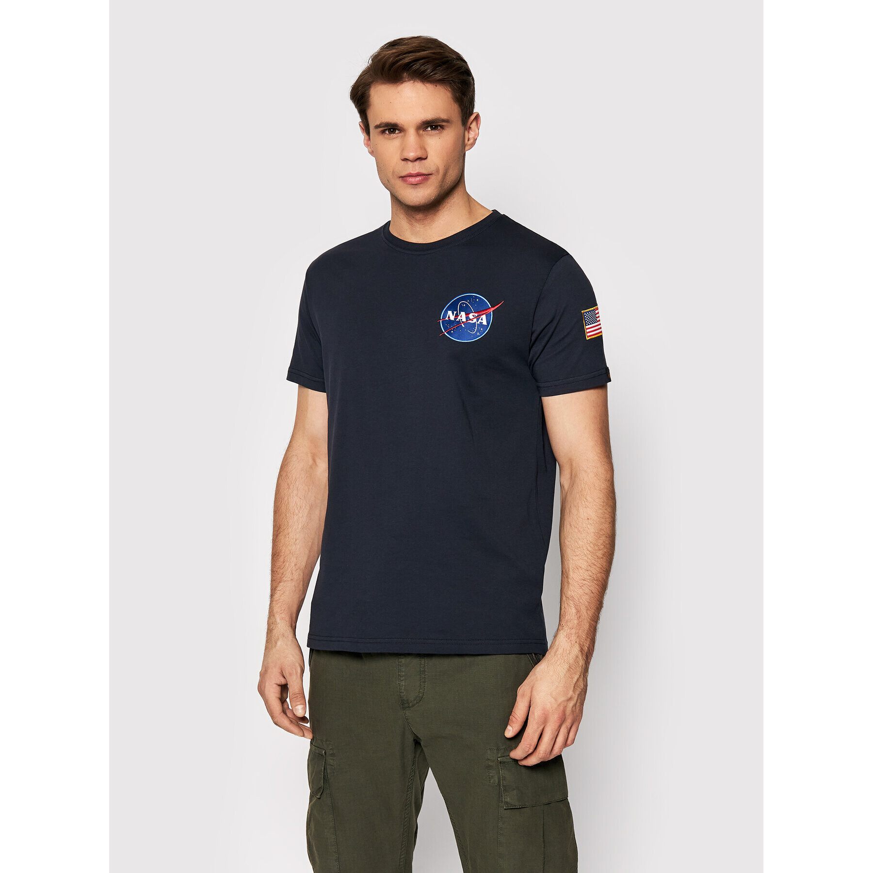 Alpha Industries T-Shirt Space Shuttle 176507 Tmavomodrá Regular Fit - Pepit.cz