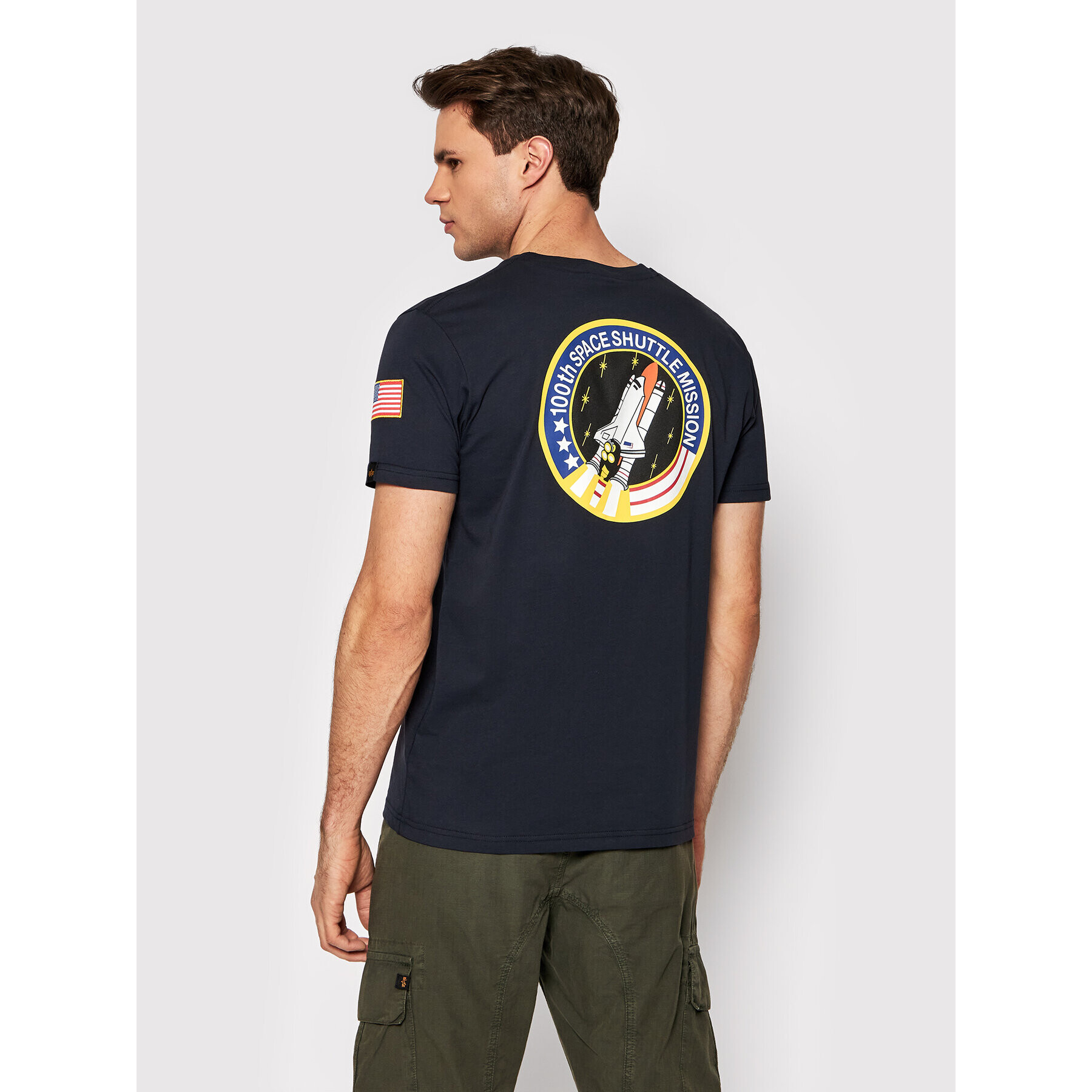 Alpha Industries T-Shirt Space Shuttle 176507 Tmavomodrá Regular Fit - Pepit.cz