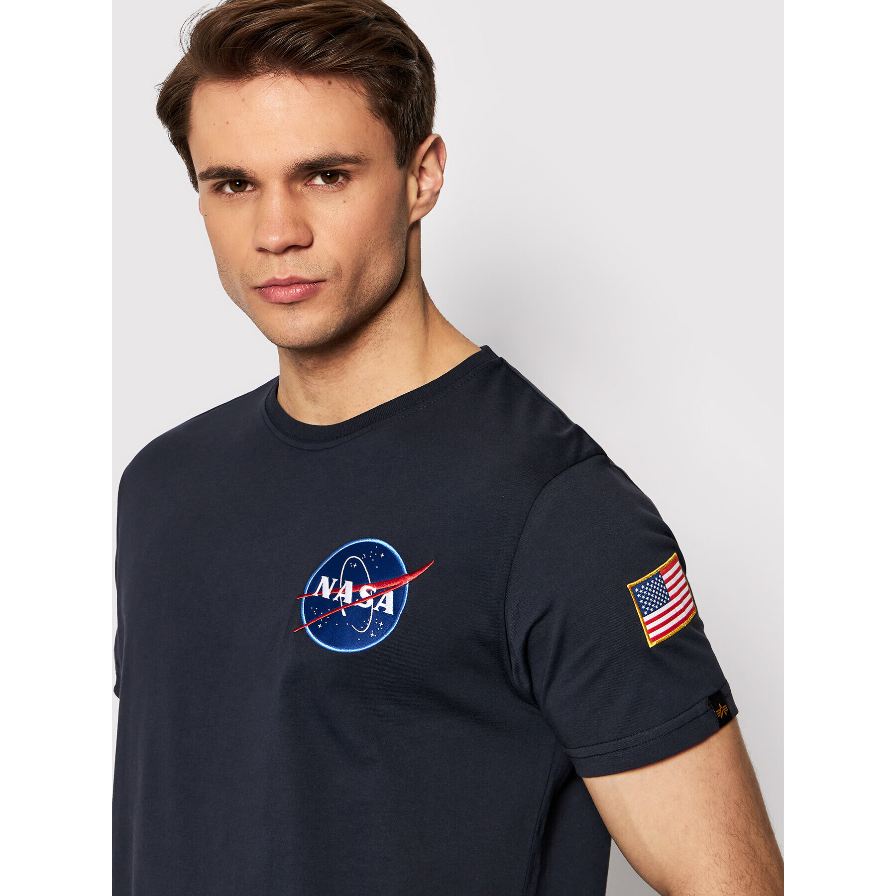 Alpha Industries T-Shirt Space Shuttle 176507 Tmavomodrá Regular Fit - Pepit.cz