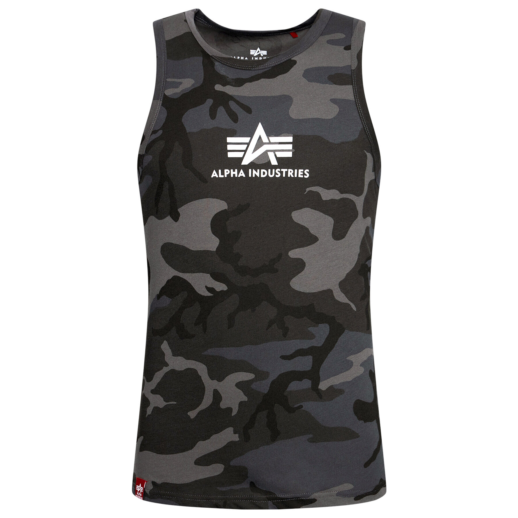 Alpha Industries Tank top Basci Camo 126566C Šedá Regular Fit - Pepit.cz