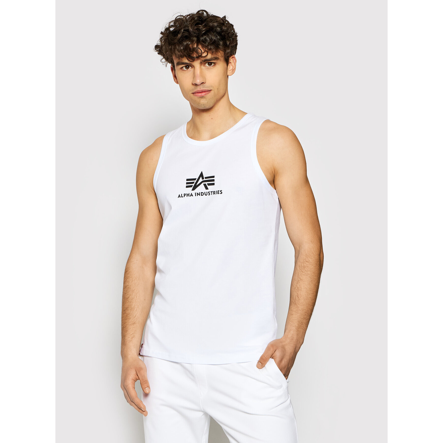 Alpha Industries Tank top Basic 126566 Bílá Regular Fit - Pepit.cz