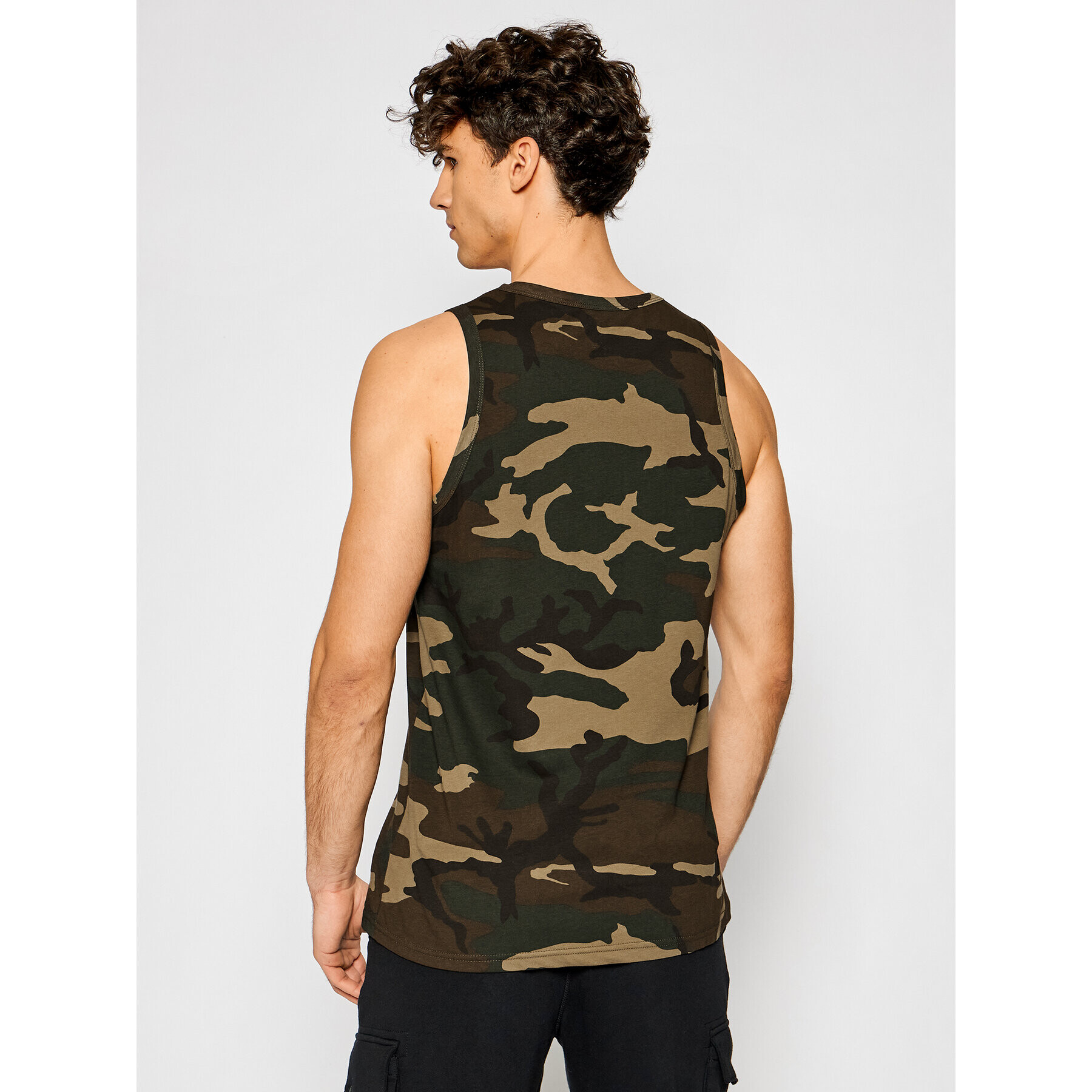 Alpha Industries Tank top Basic Camo 126566C Zelená Regular Fit - Pepit.cz