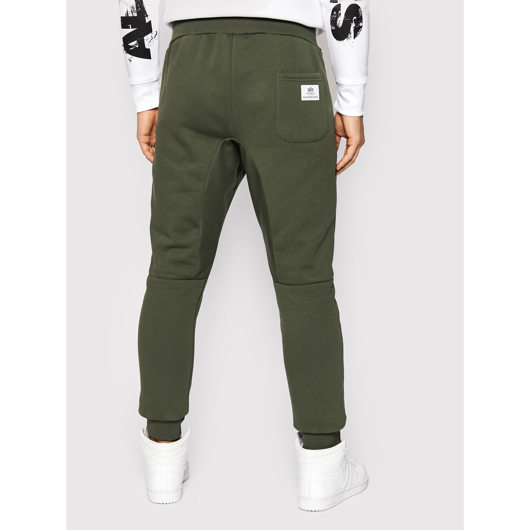 Alpha Industries Teplákové kalhoty Defense 198372 Zelená Regular Fit - Pepit.cz