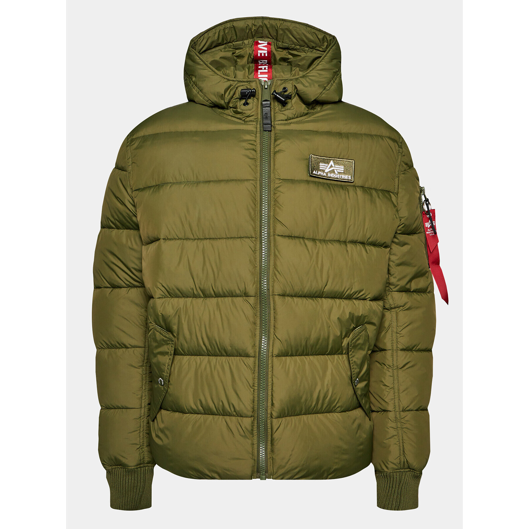 Alpha Industries Vatovaná bunda 118113 Zelená Regular Fit - Pepit.cz