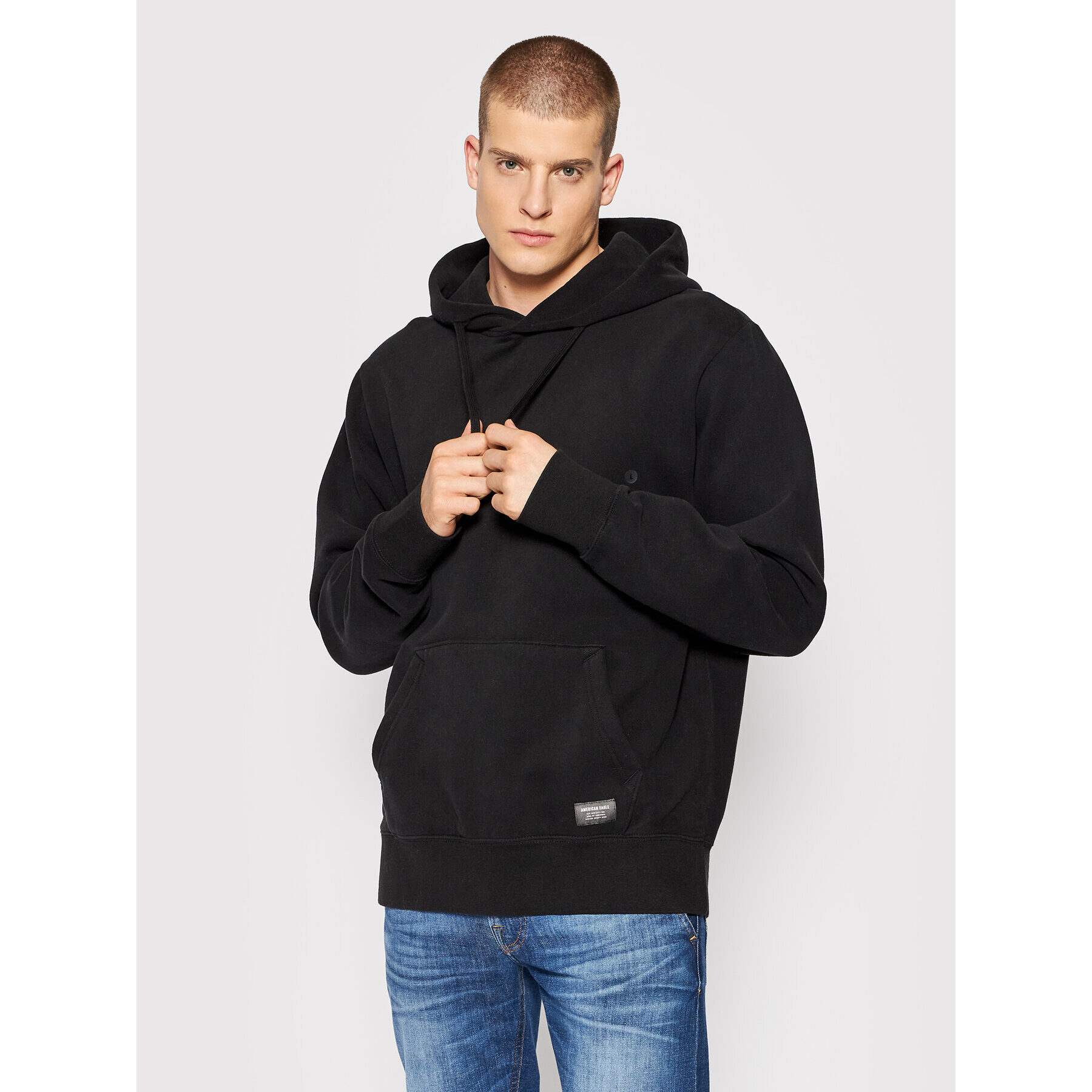 American Eagle Mikina 019-0193-1539 Černá Regular Fit - Pepit.cz