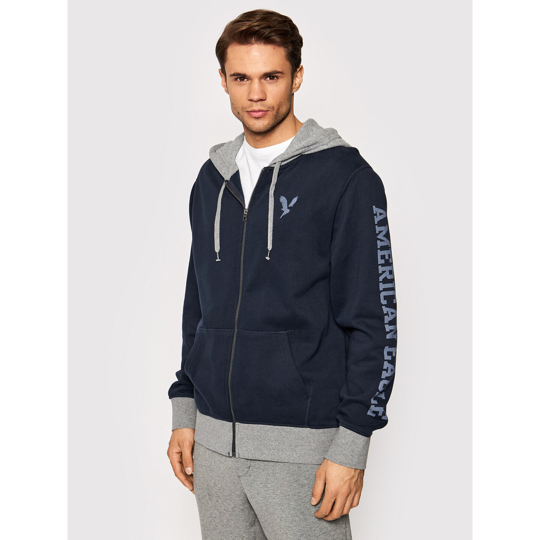 American Eagle Mikina 019-0196-1742 Tmavomodrá Regular Fit - Pepit.cz