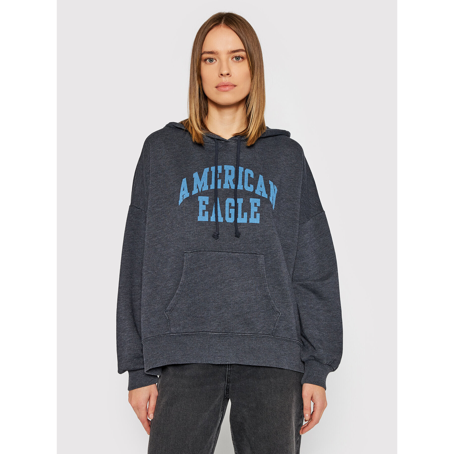 American Eagle Mikina 045-1455-1642 Tmavomodrá Classic Fit - Pepit.cz