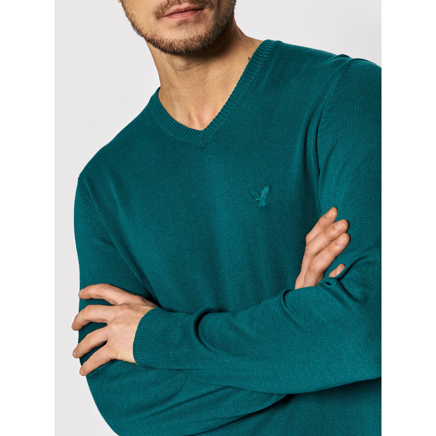 American Eagle Svetr 014-1144-1639 Zelená Standard Fit - Pepit.cz