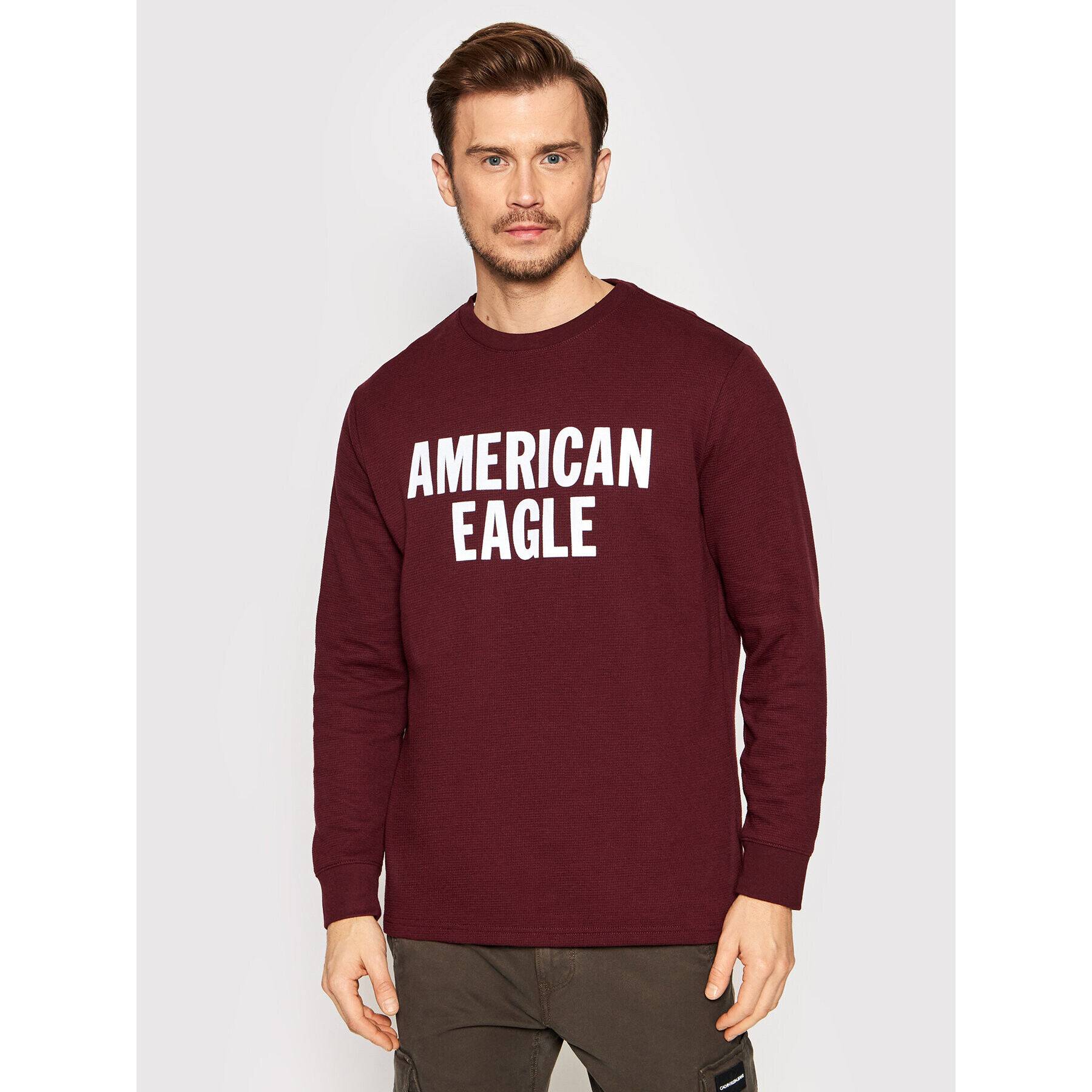 American Eagle Svetr 016-1175-5045 Bordó Standard Fit - Pepit.cz