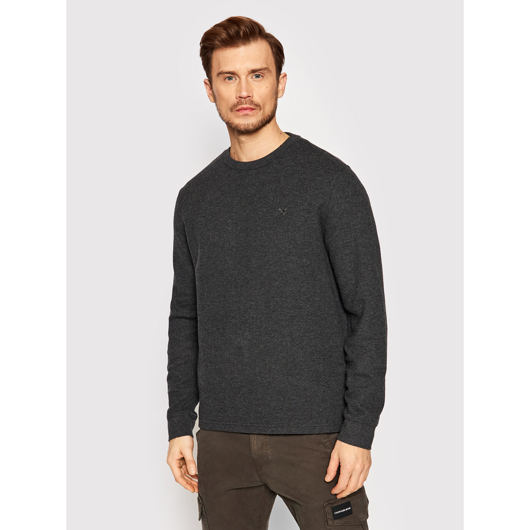 American Eagle Svetr 017-2171-1530 Šedá Standard Fit - Pepit.cz