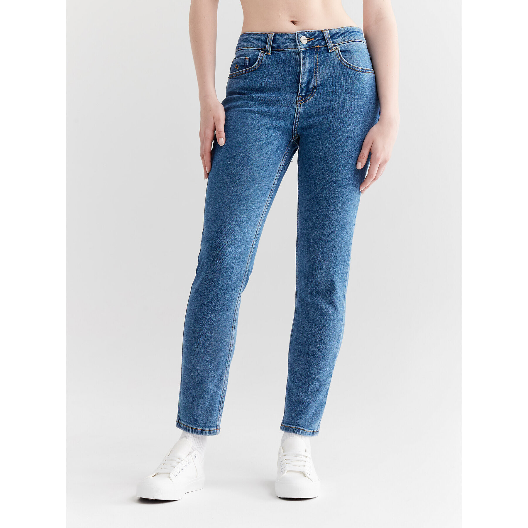 Americanos Jeansy Boston Modrá Slim Leg - Pepit.cz