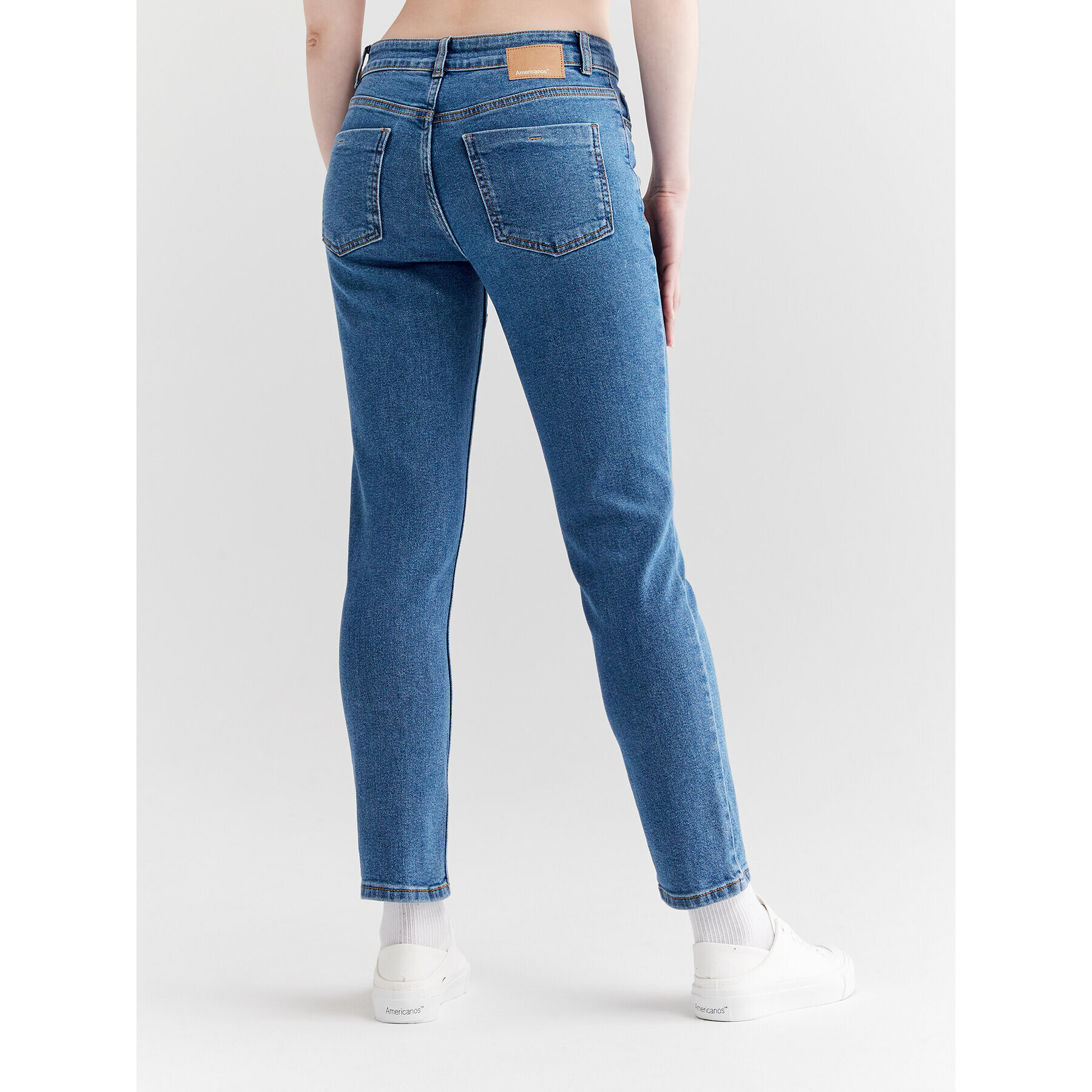 Americanos Jeansy Boston Modrá Slim Leg - Pepit.cz