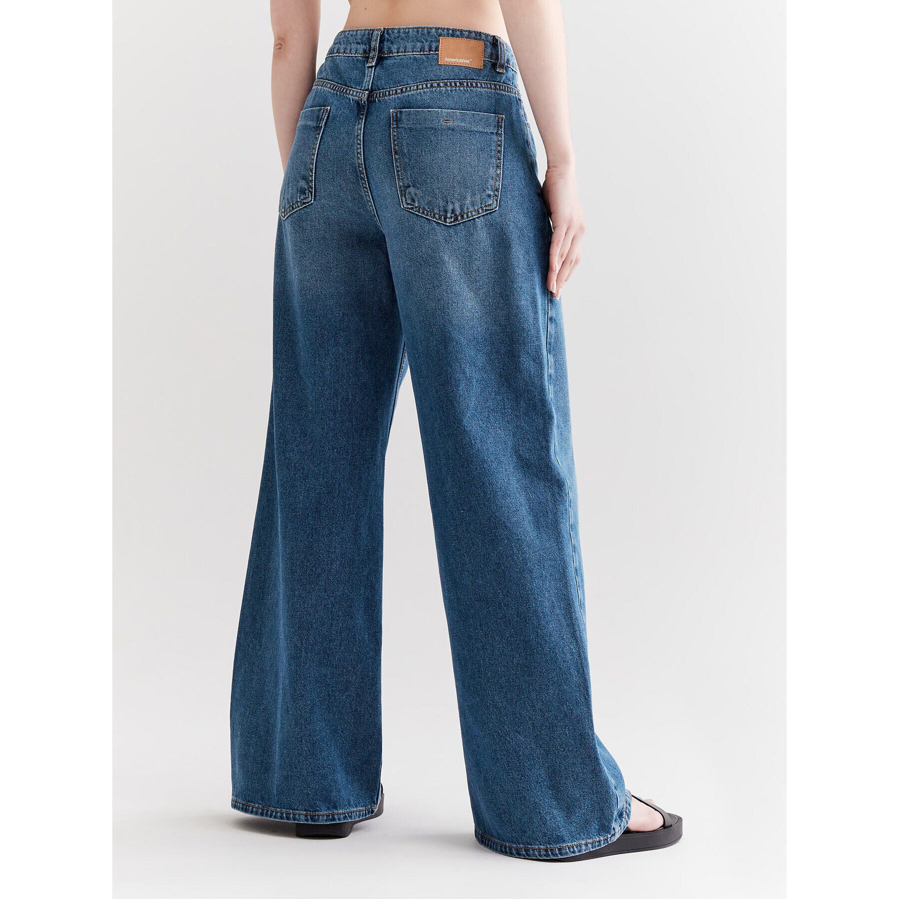 Americanos Jeansy Cartagena Modrá Wide Low-Rise - Pepit.cz