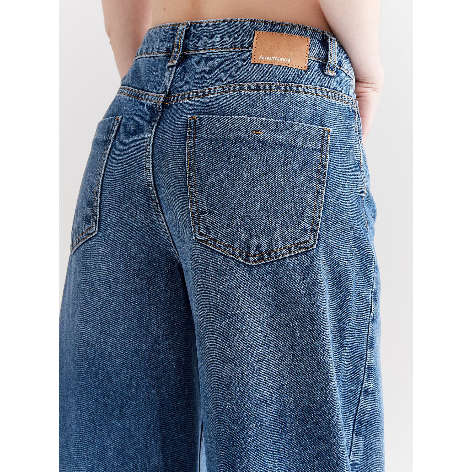 Americanos Jeansy Cartagena Modrá Wide Low-Rise - Pepit.cz