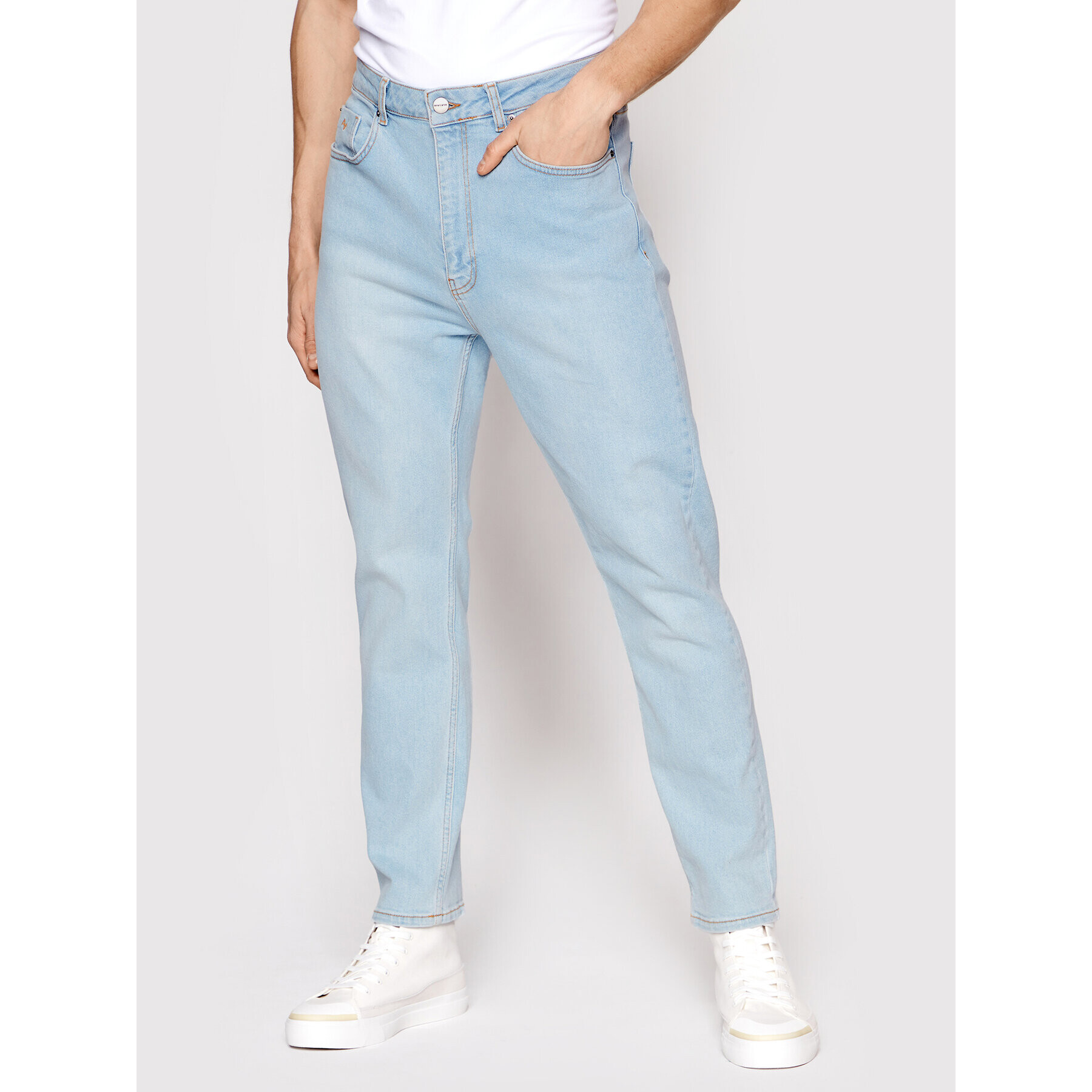 Americanos Jeansy Montevideo Modrá Tapered Leg - Pepit.cz