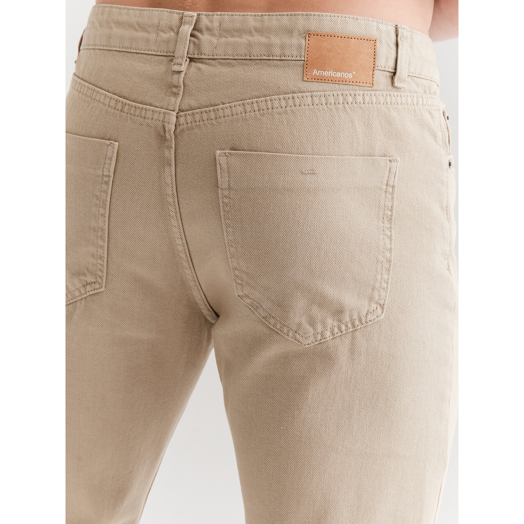 Americanos Jeansy Unisex Delaware Béžová Straight Leg - Pepit.cz