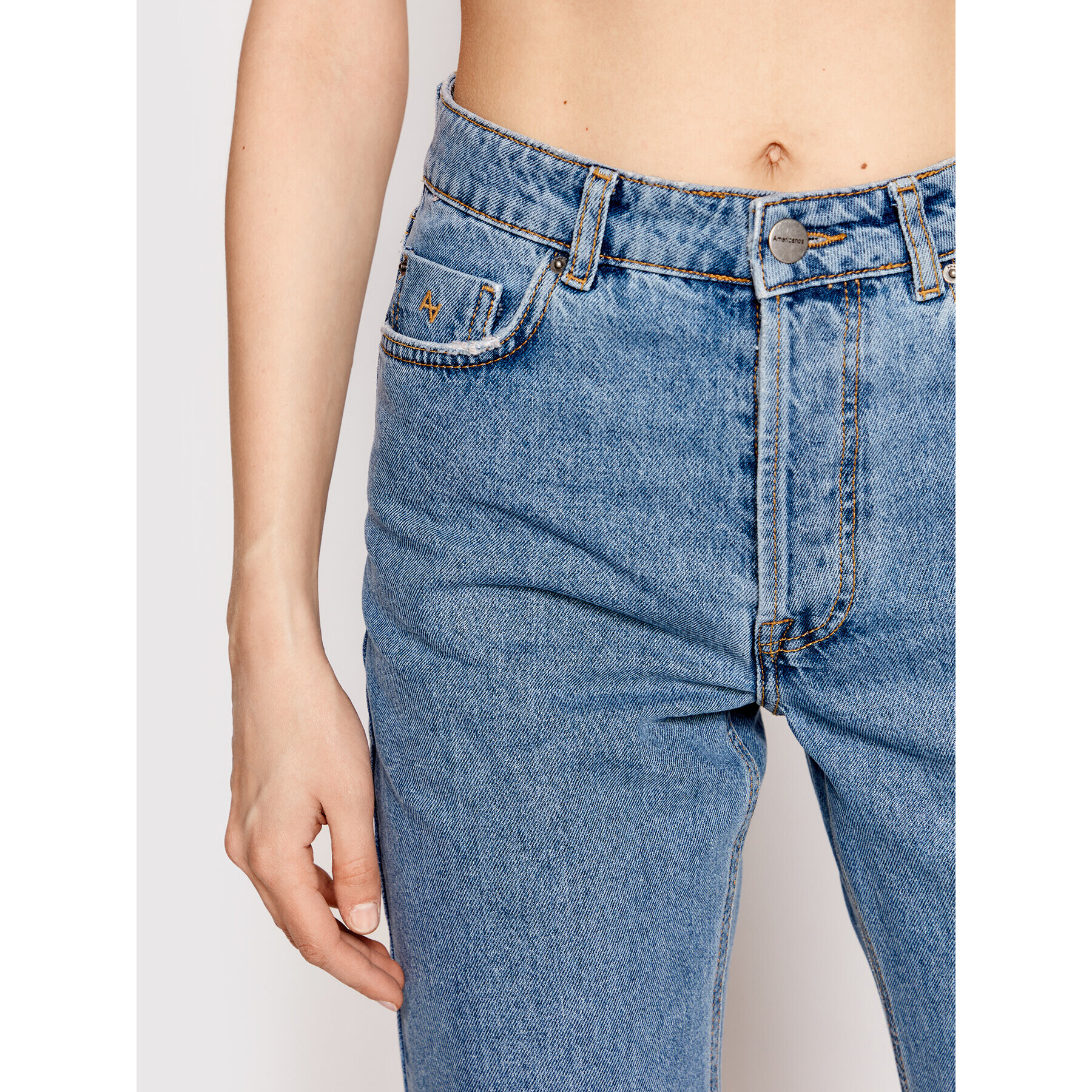 Americanos Jeansy Unisex Delaware Modrá Straight Leg - Pepit.cz