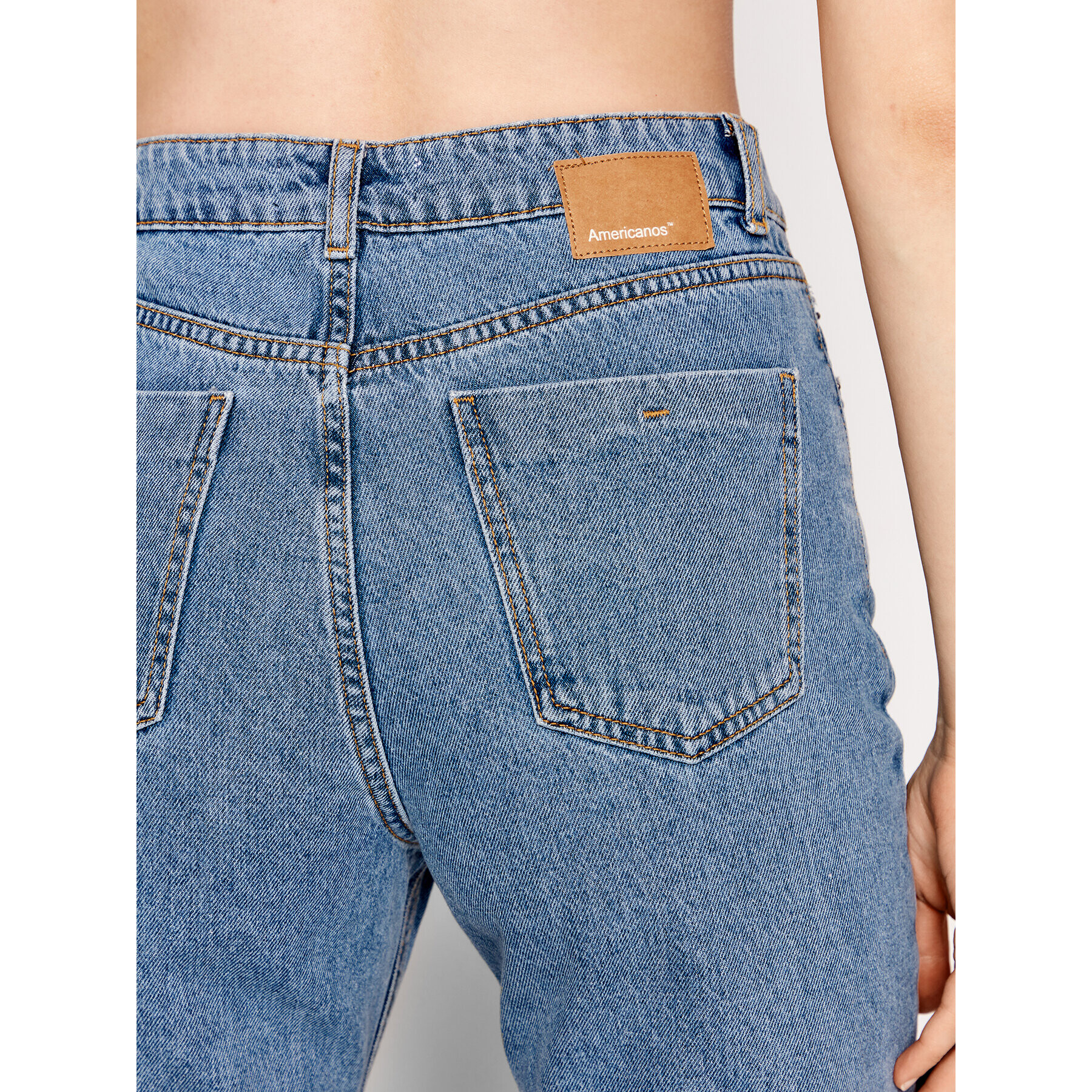 Americanos Jeansy Unisex Delaware Modrá Straight Leg - Pepit.cz