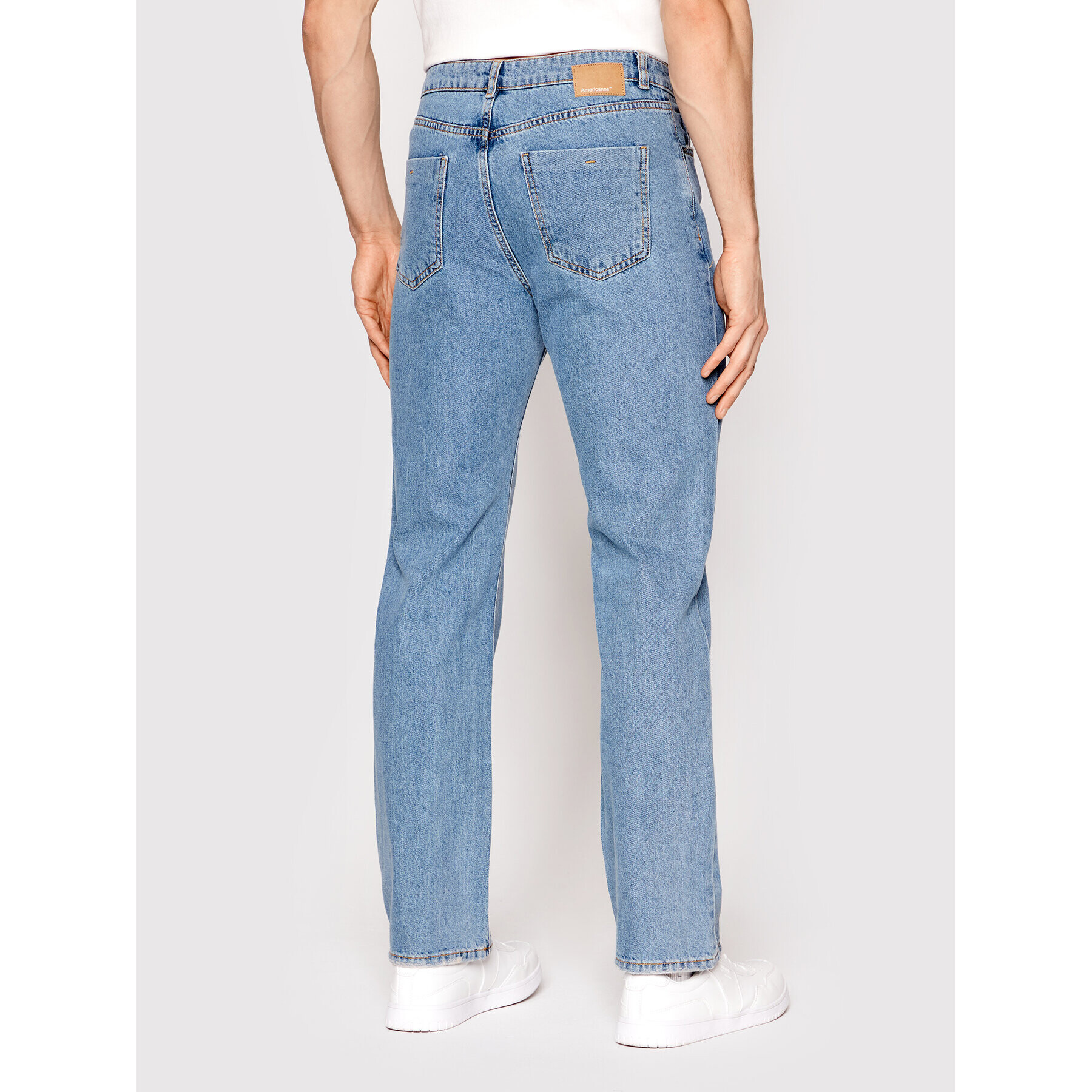 Americanos Jeansy Unisex Delaware Modrá Straight Leg - Pepit.cz