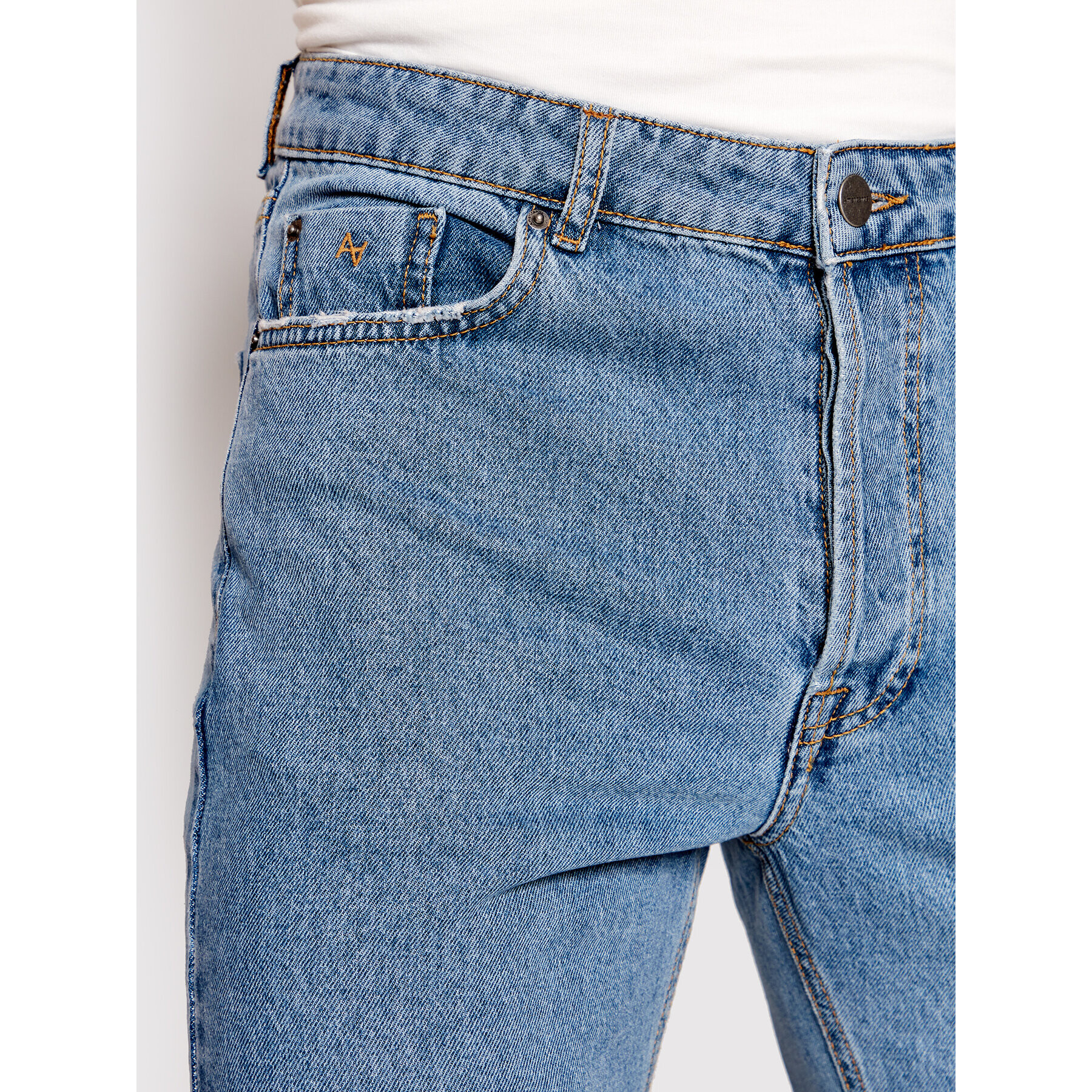 Americanos Jeansy Unisex Delaware Modrá Straight Leg - Pepit.cz