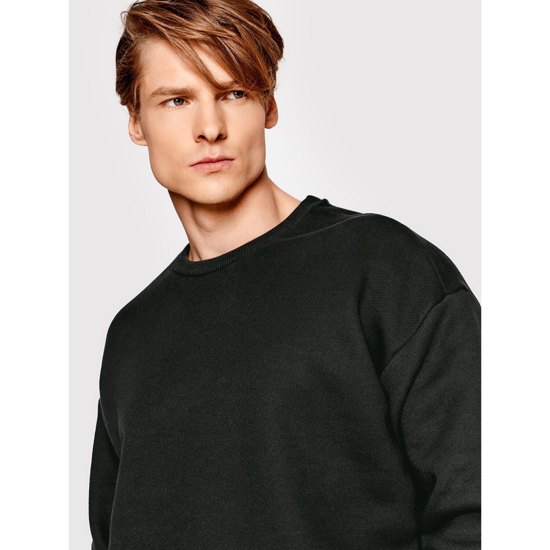 Americanos Mikina Unisex Portland Crewneck Černá Relaxed Fit - Pepit.cz