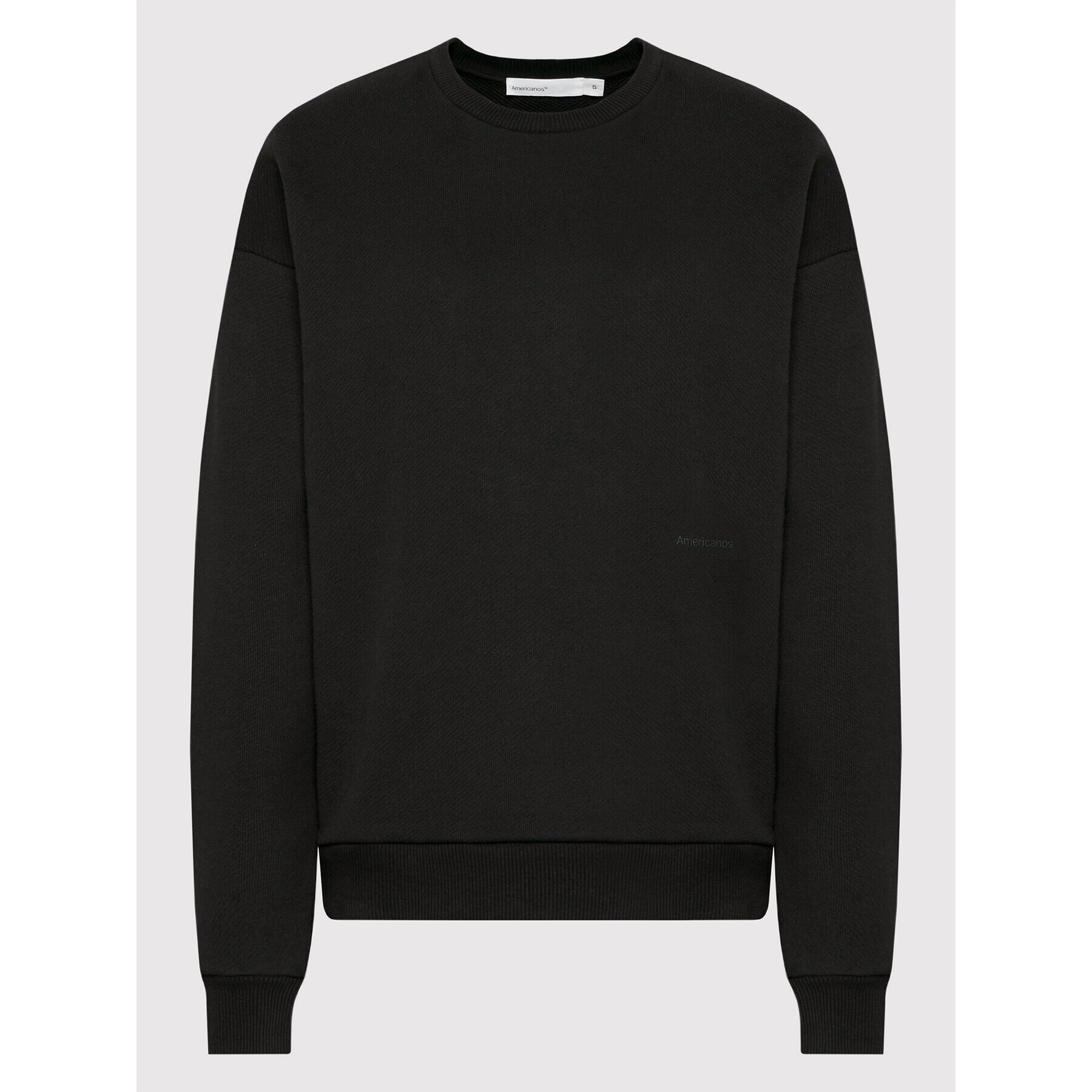 Americanos Mikina Unisex Portland Crewneck Černá Relaxed Fit - Pepit.cz