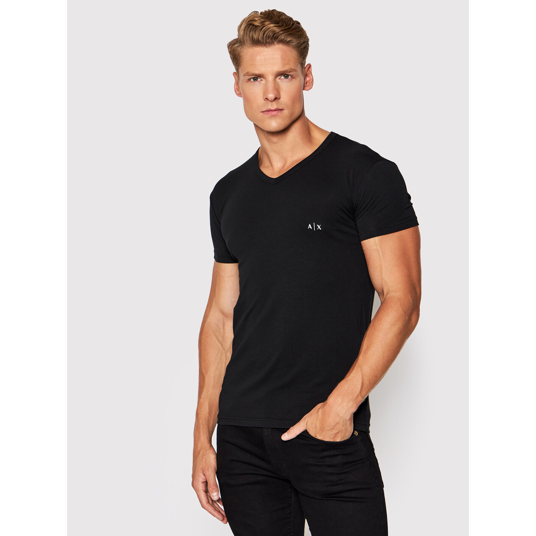 Armani Exchange 2-dílná sada T-shirts 956004 CC282 07320 Černá Regular Fit - Pepit.cz