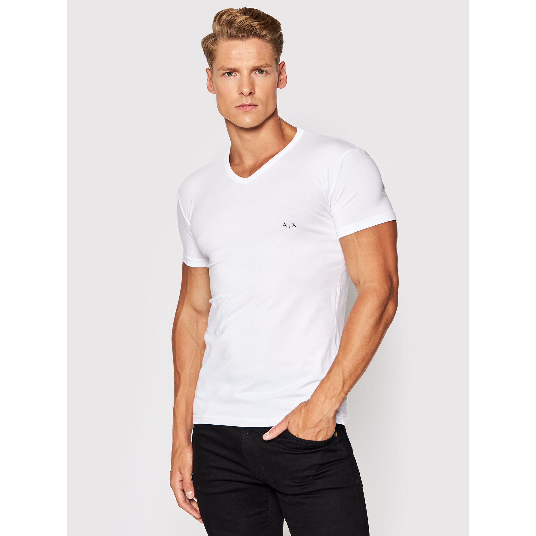 Armani Exchange 2-dílná sada T-shirts 956004 CC282 42520 Černá Regular Fit - Pepit.cz