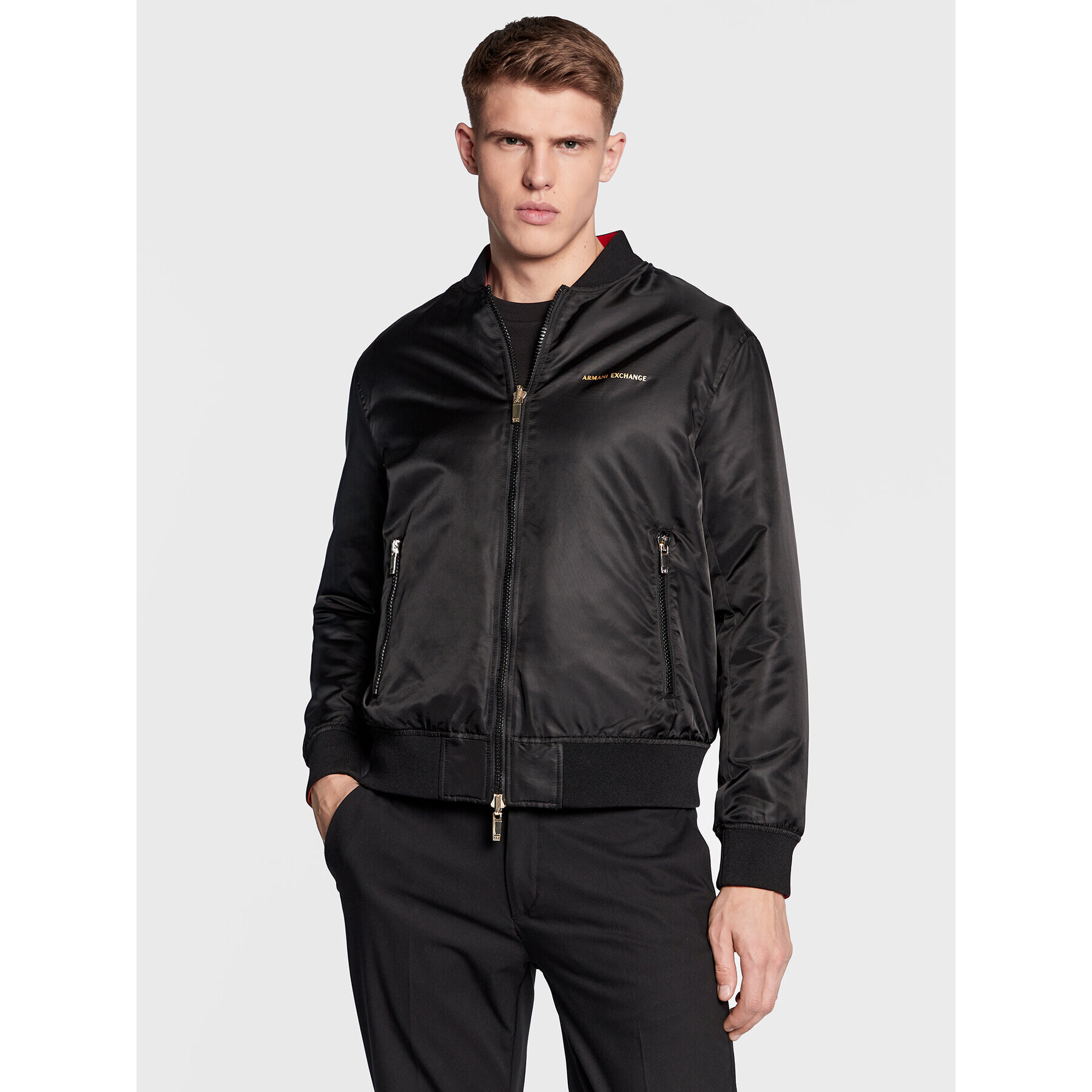 Armani Exchange Bunda bomber 3RZB38 ZNUBZ 2253 Červená Regular Fit - Pepit.cz