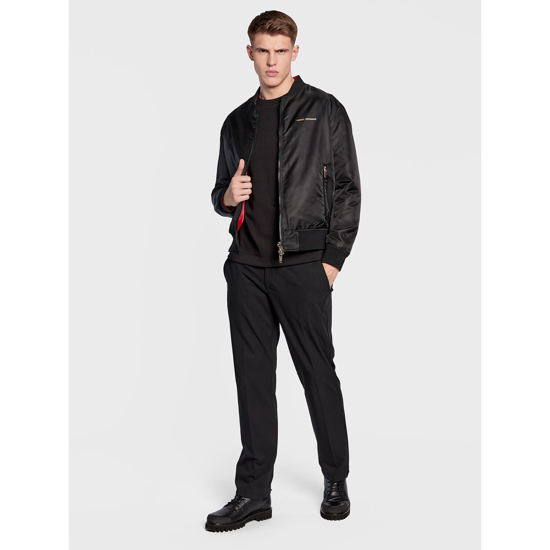 Armani Exchange Bunda bomber 3RZB38 ZNUBZ 2253 Červená Regular Fit - Pepit.cz