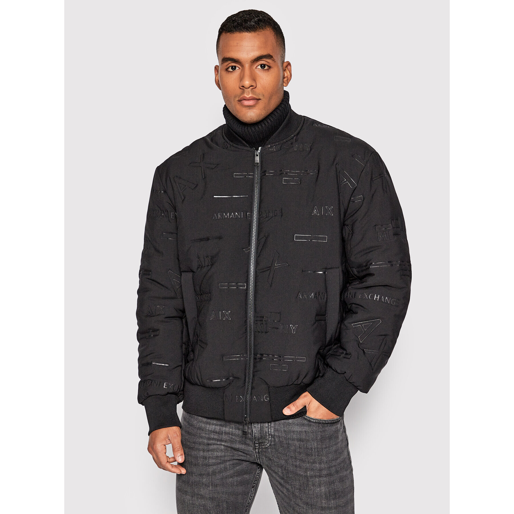 Armani Exchange Bunda bomber 6LZB04 ZNUDZ 22BA Černá Regular Fit - Pepit.cz