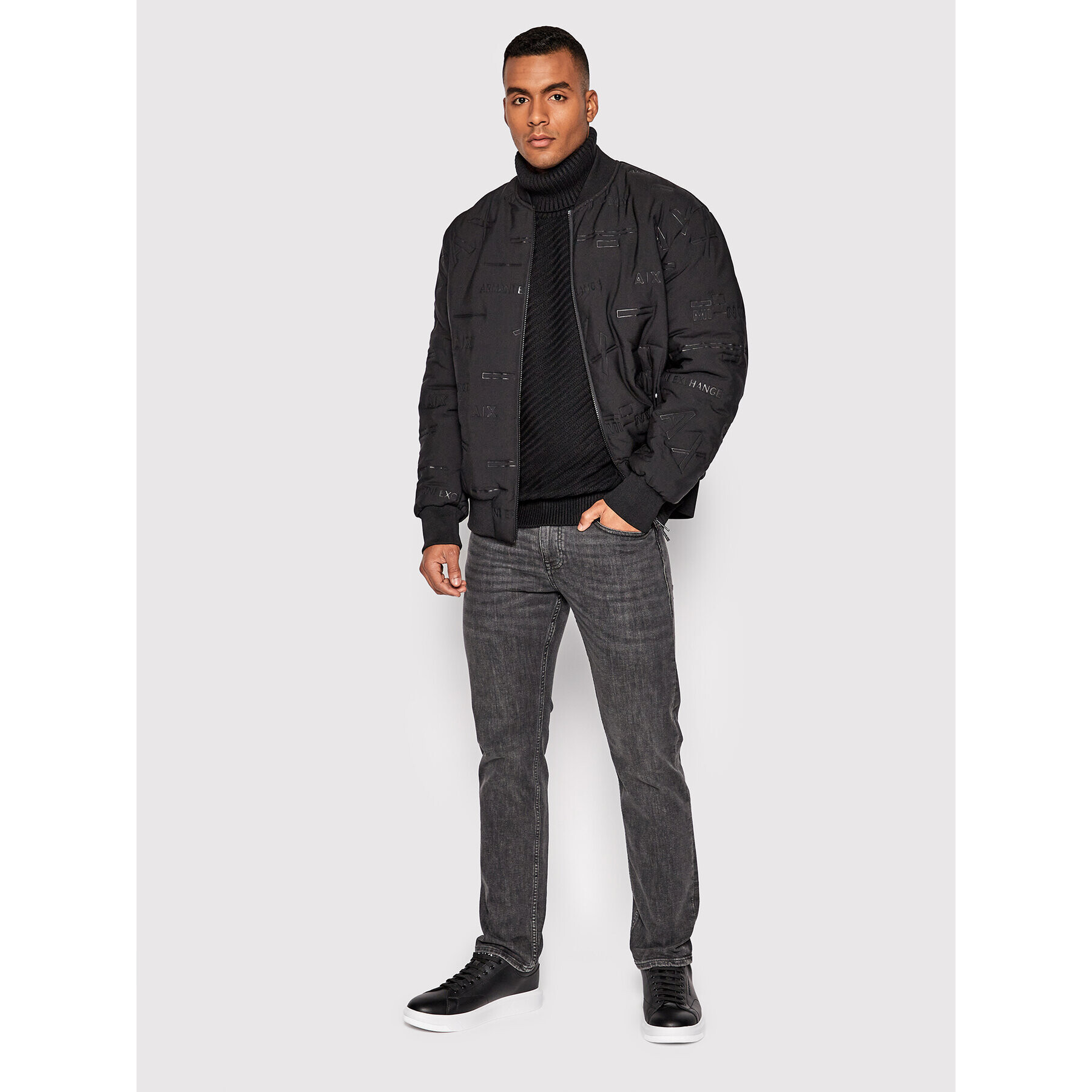 Armani Exchange Bunda bomber 6LZB04 ZNUDZ 22BA Černá Regular Fit - Pepit.cz