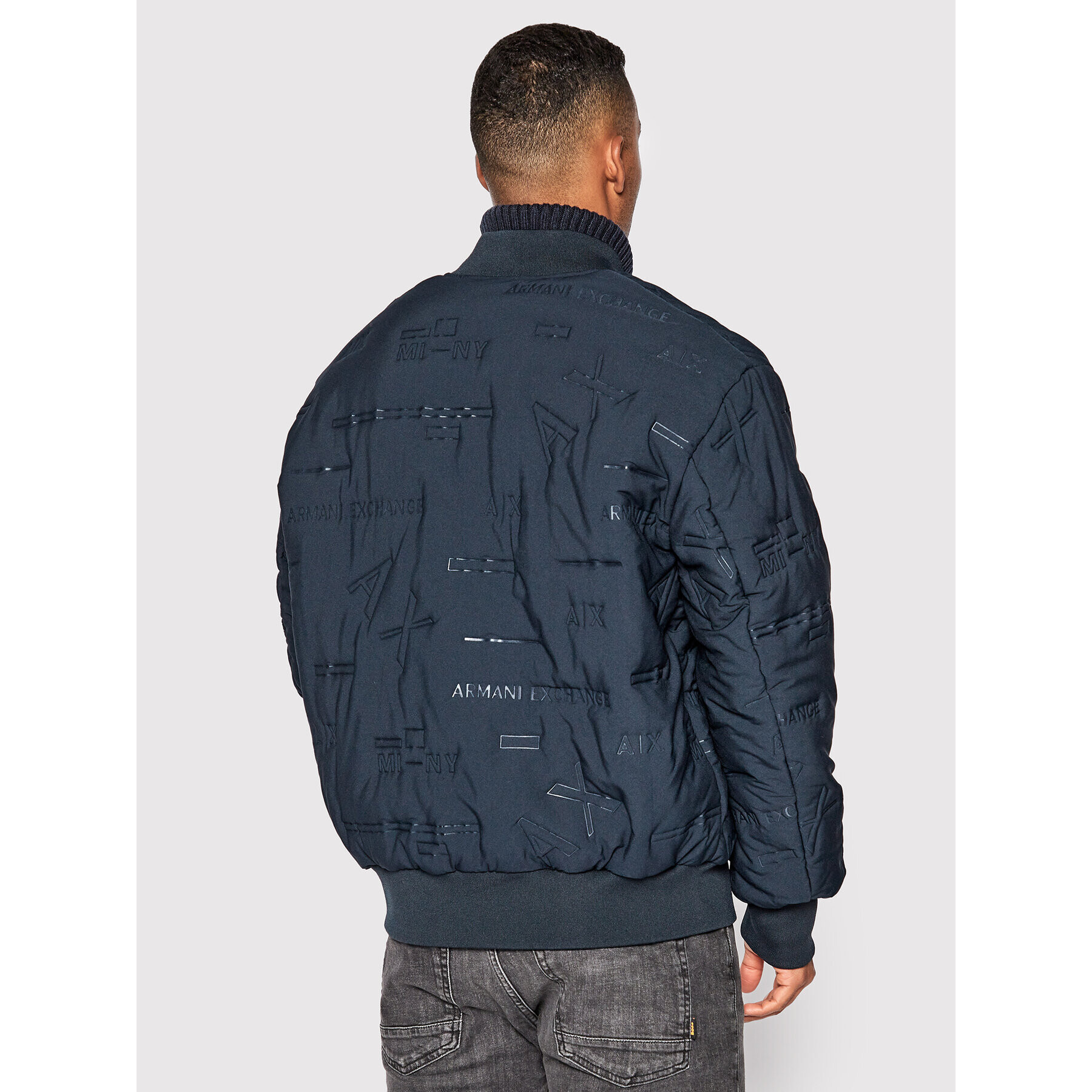 Armani Exchange Bunda bomber 6LZB04 ZNUDZ 25CQ Tmavomodrá Regular Fit - Pepit.cz