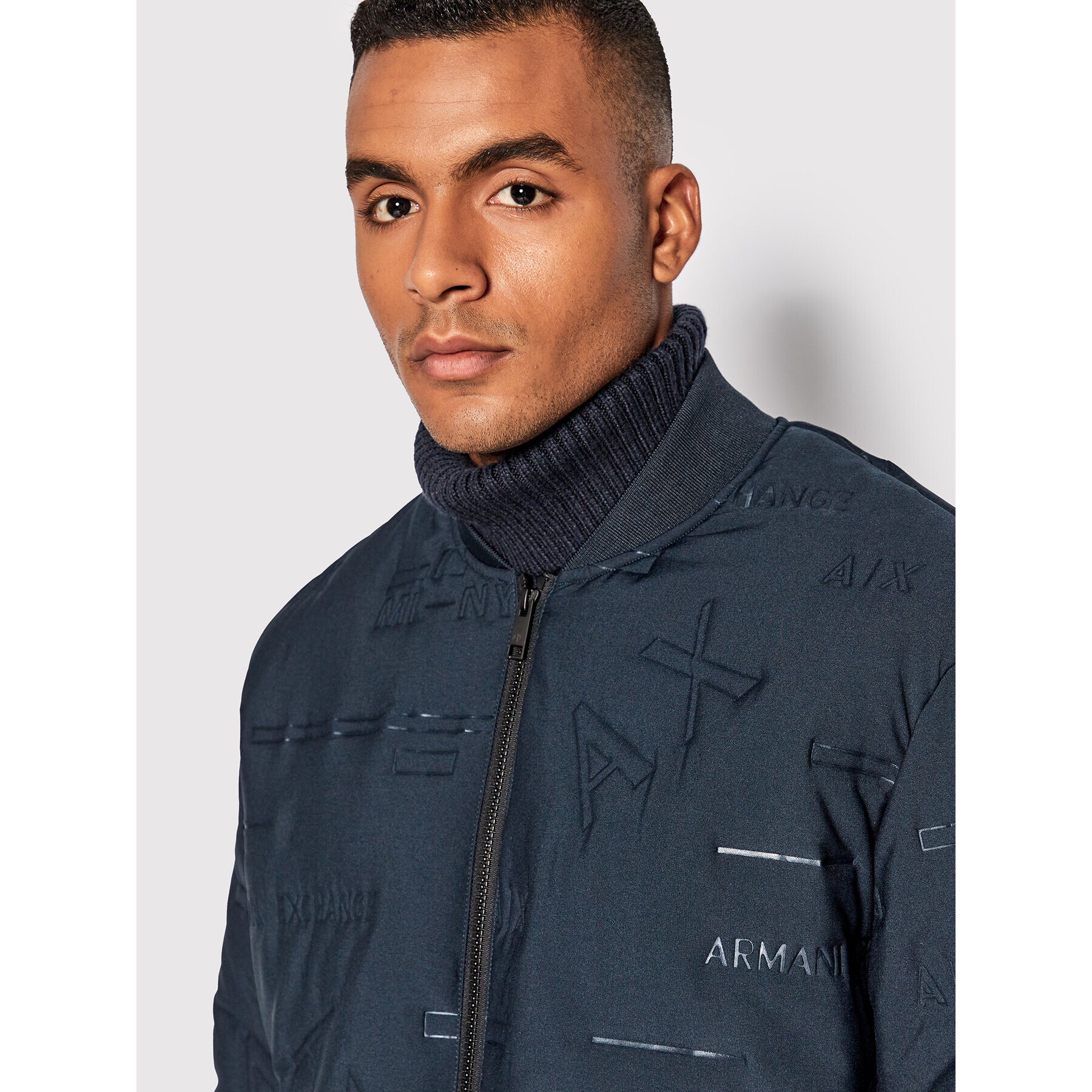 Armani Exchange Bunda bomber 6LZB04 ZNUDZ 25CQ Tmavomodrá Regular Fit - Pepit.cz