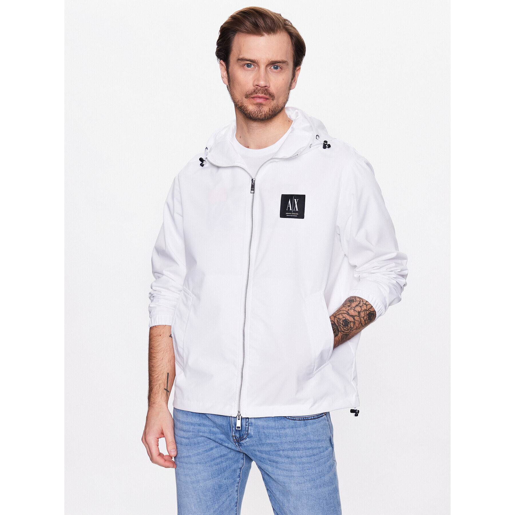 Armani Exchange Bunda pro přechodné období 3RZB19 ZNB7Z 1100 Bílá Regular Fit - Pepit.cz