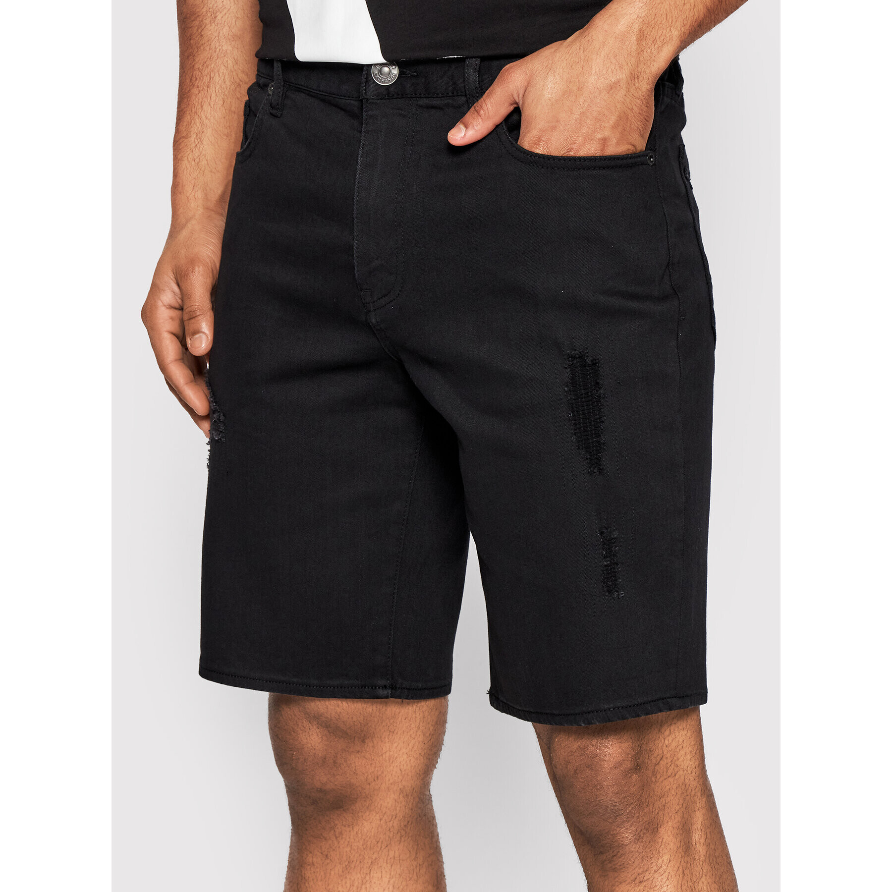 Armani Exchange Džínové šortky 3LZJ65 Z1AAZ 1200 Černá Slim Fit - Pepit.cz