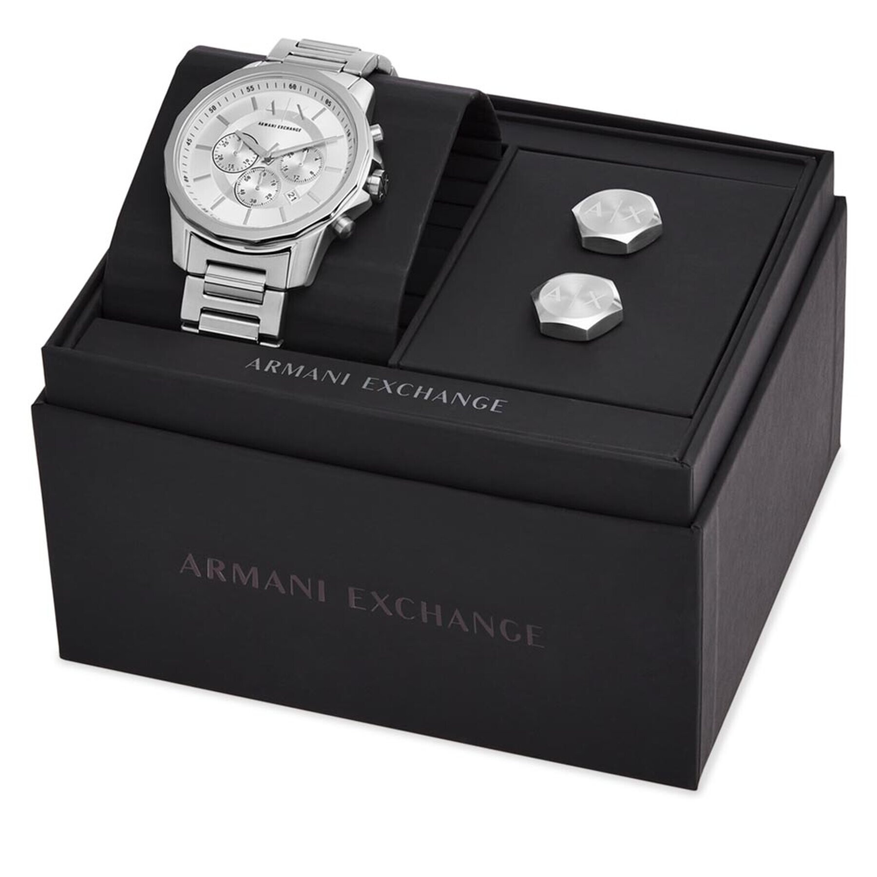 Armani Exchange Hodinky Banks Gift Set AX7141 Stříbrná - Pepit.cz