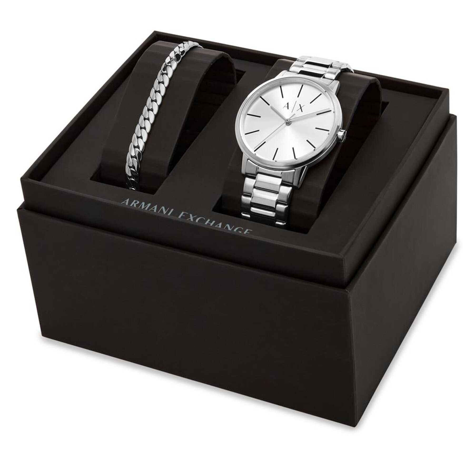 Armani Exchange Hodinky Cayde AX7138SET Stříbrná - Pepit.cz